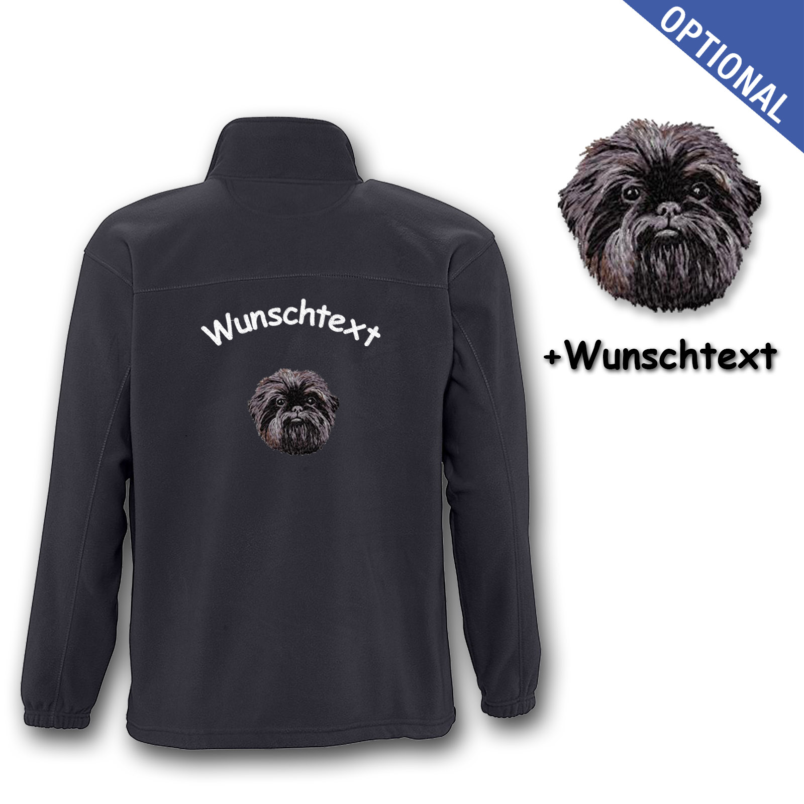 Kinder-Fleecejacke Affenpincher – Bild 4