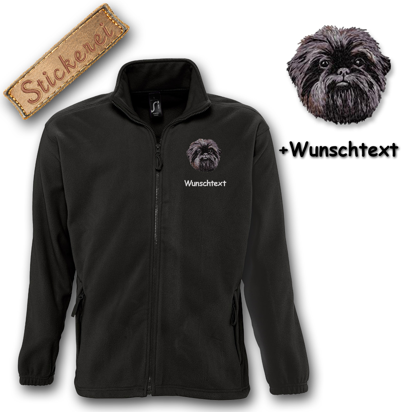 Kinder-Fleecejacke Affenpincher – Bild 3