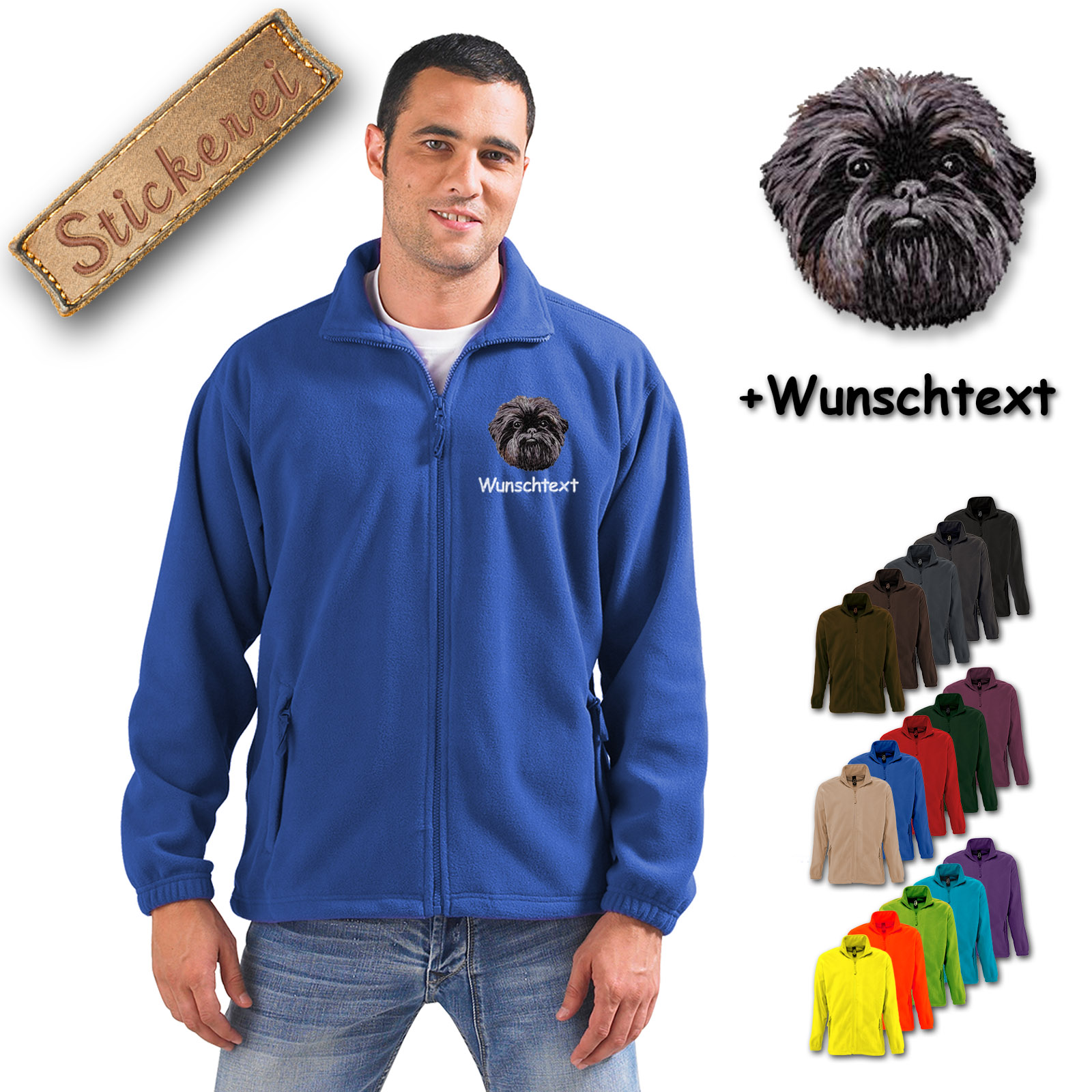 Fleecejacke Affenpincher