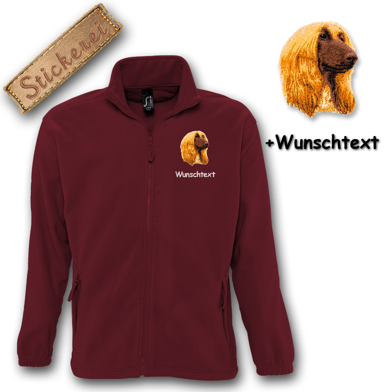 Fleecejacke Afghanischer Windhund – Bild 16