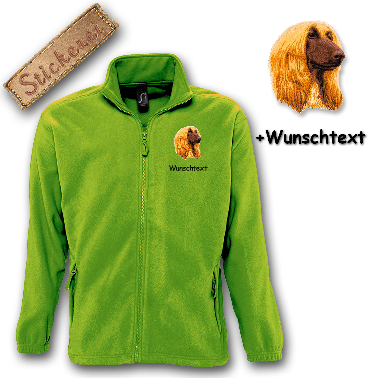 Fleecejacke Afghanischer Windhund – Bild 11