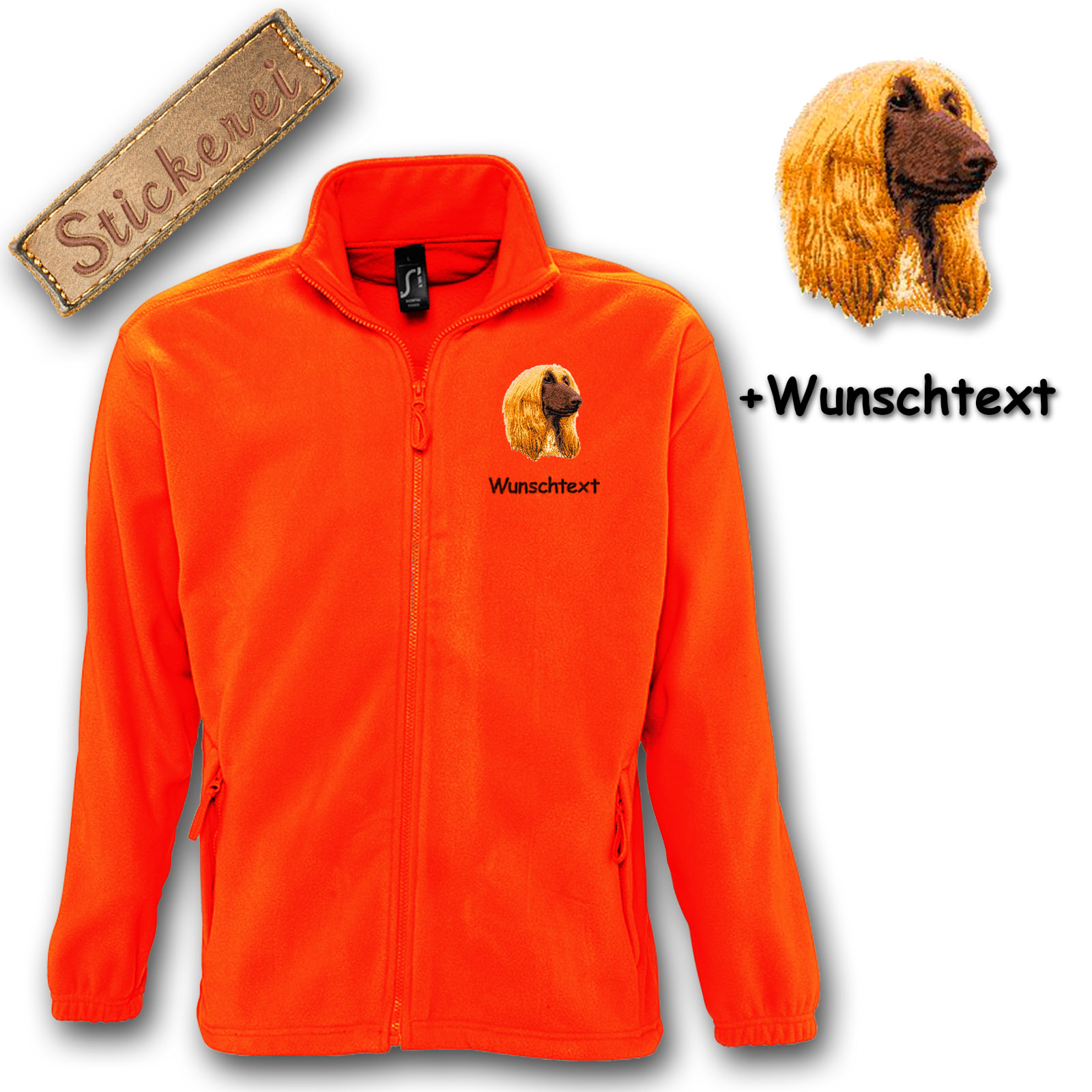 Fleecejacke Afghanischer Windhund – Bild 8