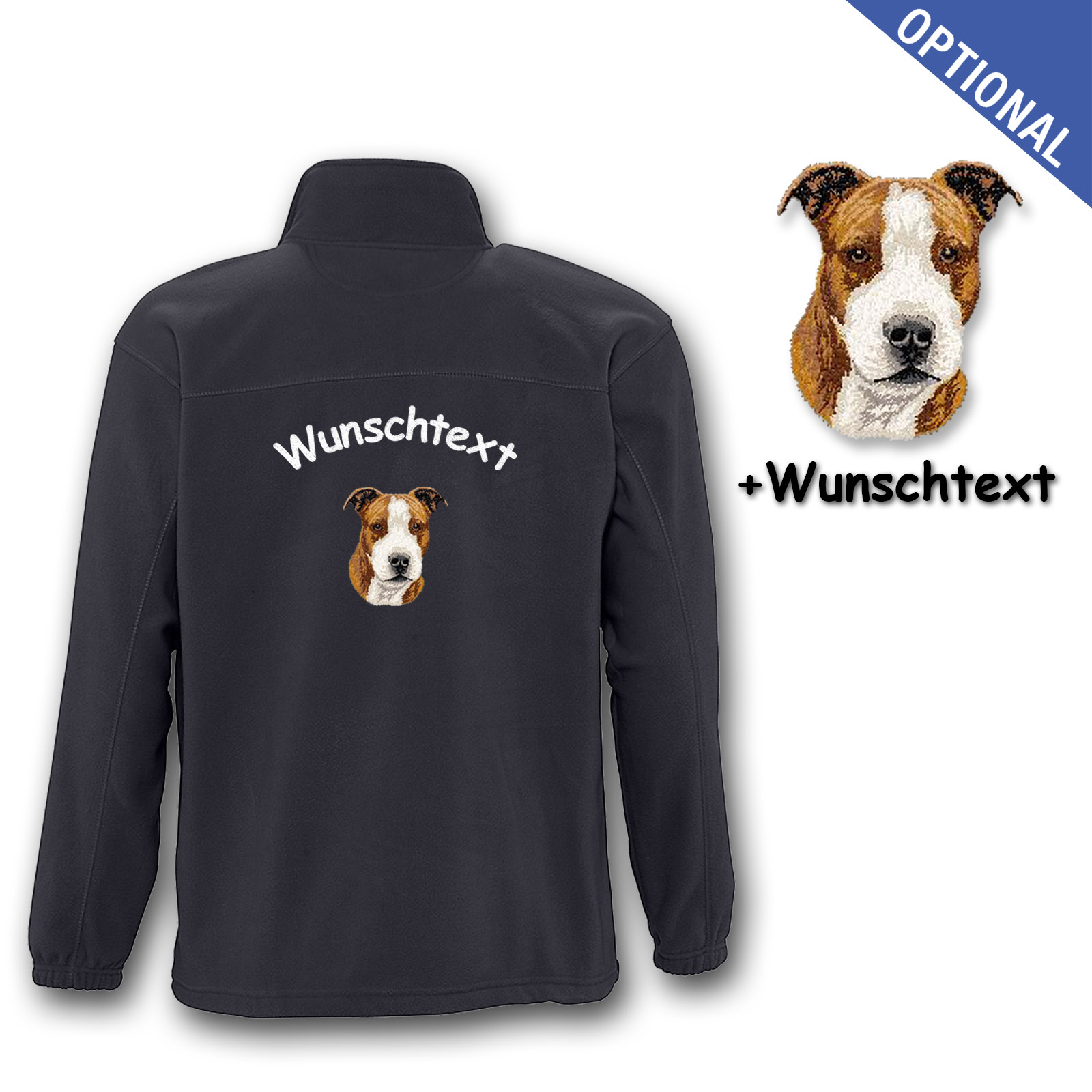 Kinder-Fleecejacke American Staffordshire Terrier – Bild 7