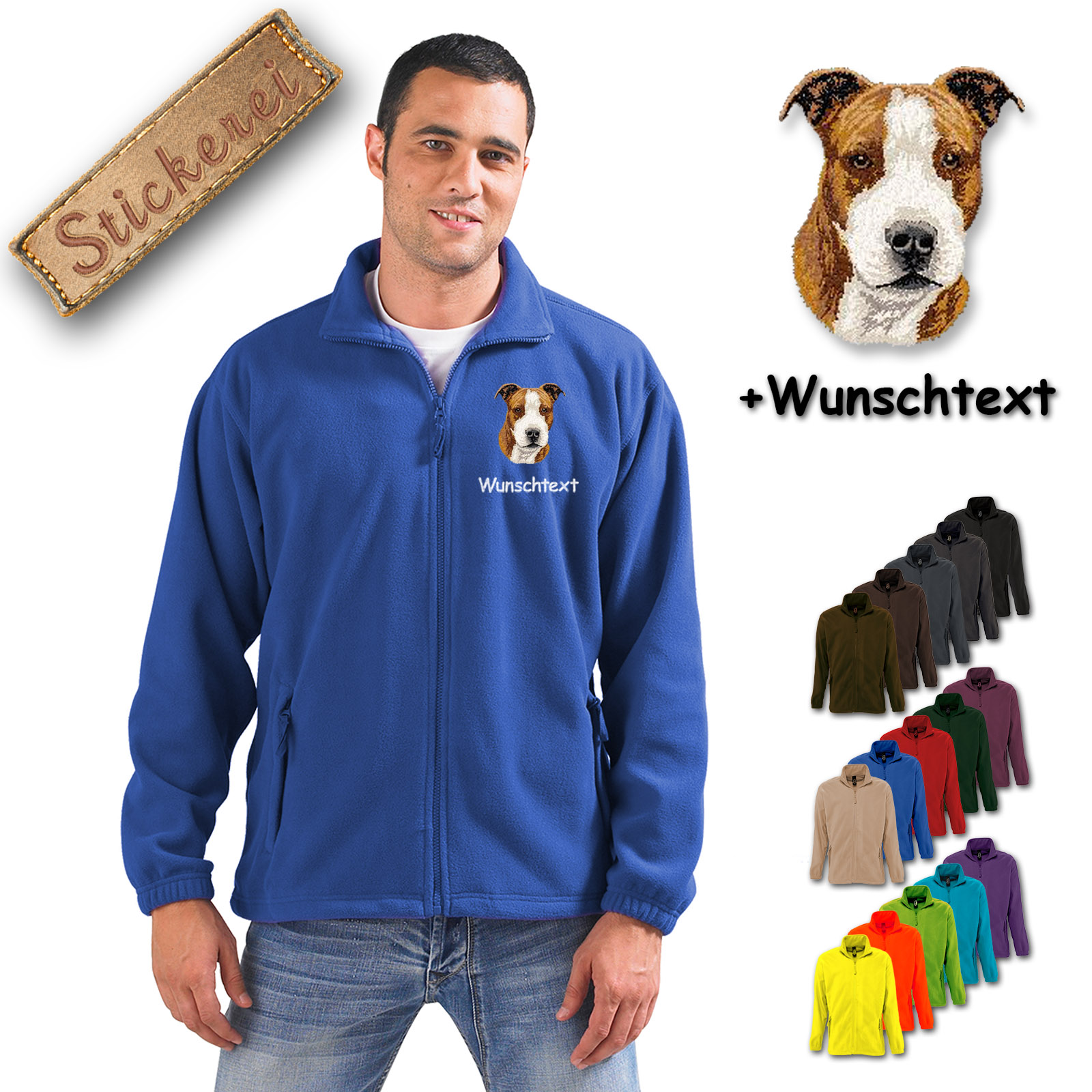 Fleecejacke American Staffordshire Terrier