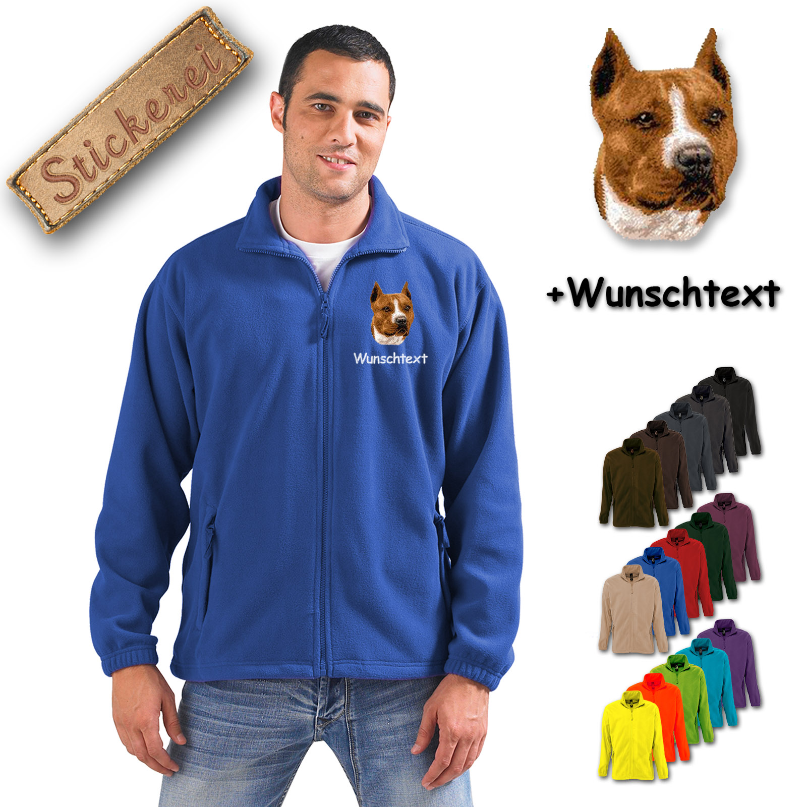 Fleecejacke American Staffordshire Terrier