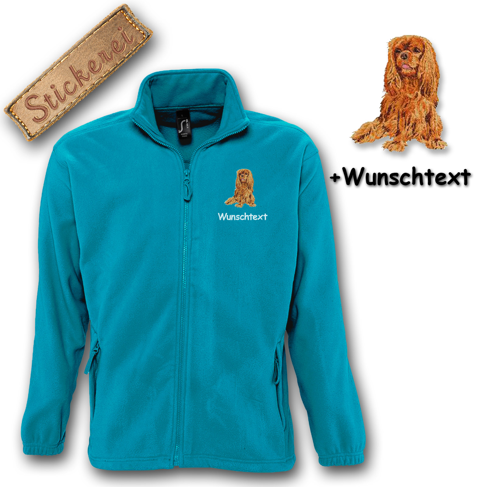 Fleecejacke Cavalier King Charles Spaniel – Bild 18