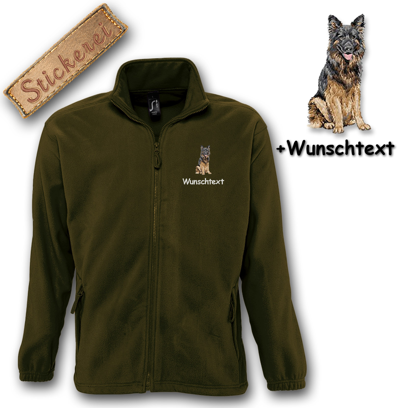 Fleecejacke Schäferhund – Bild 3