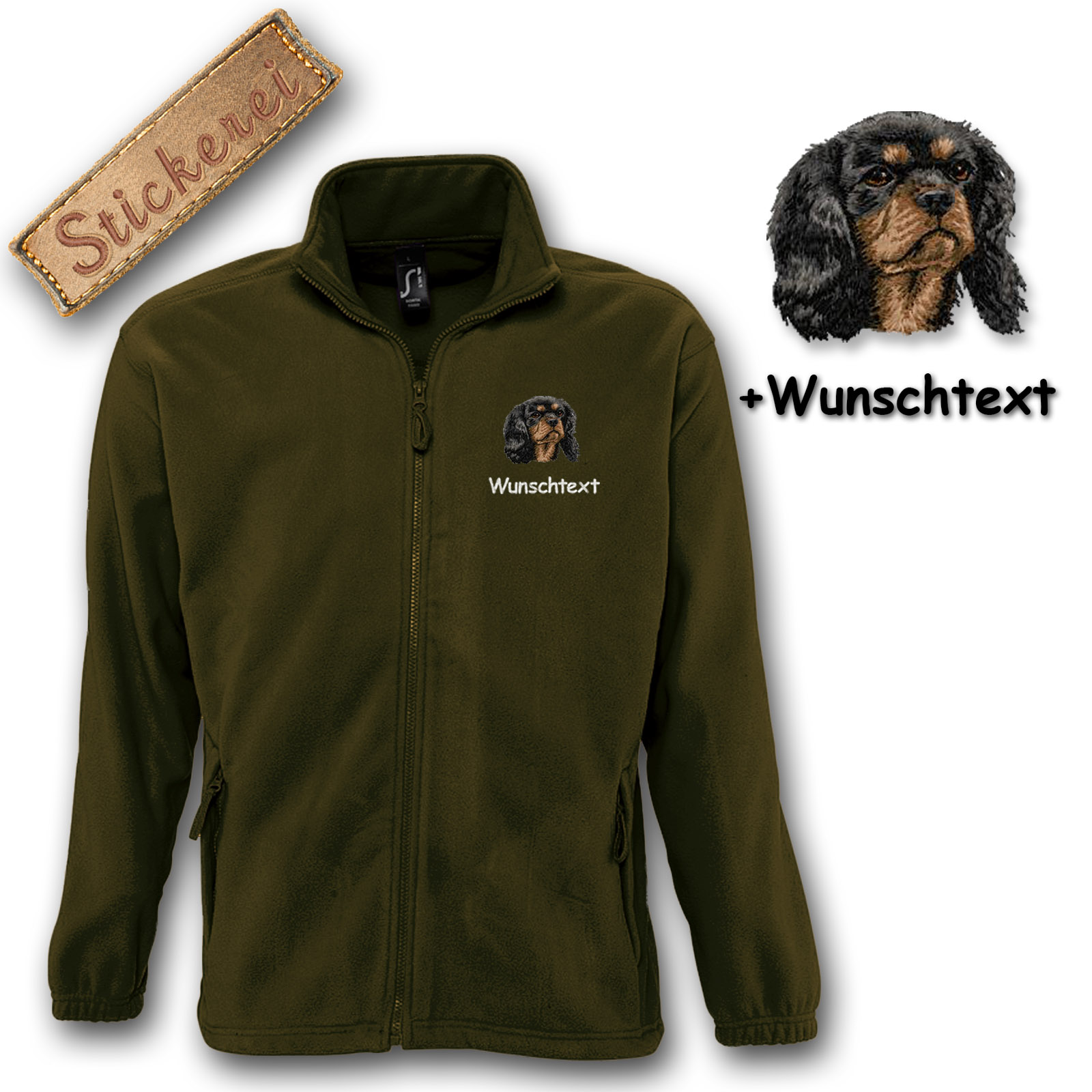 Fleecejacke Cavalier King Charles Spaniel – Bild 4