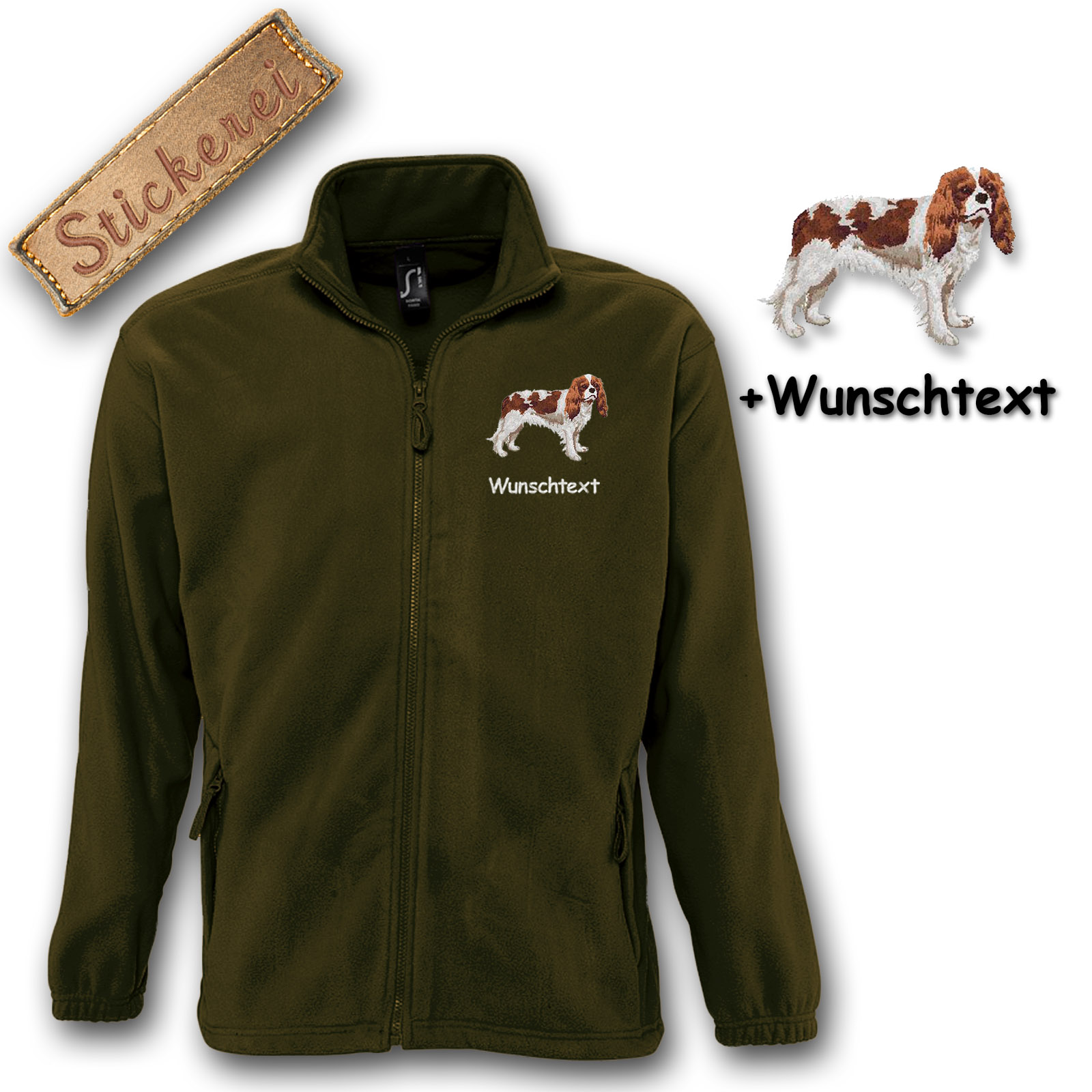 Fleecejacke Cavalier King Charles Spaniel – Bild 4