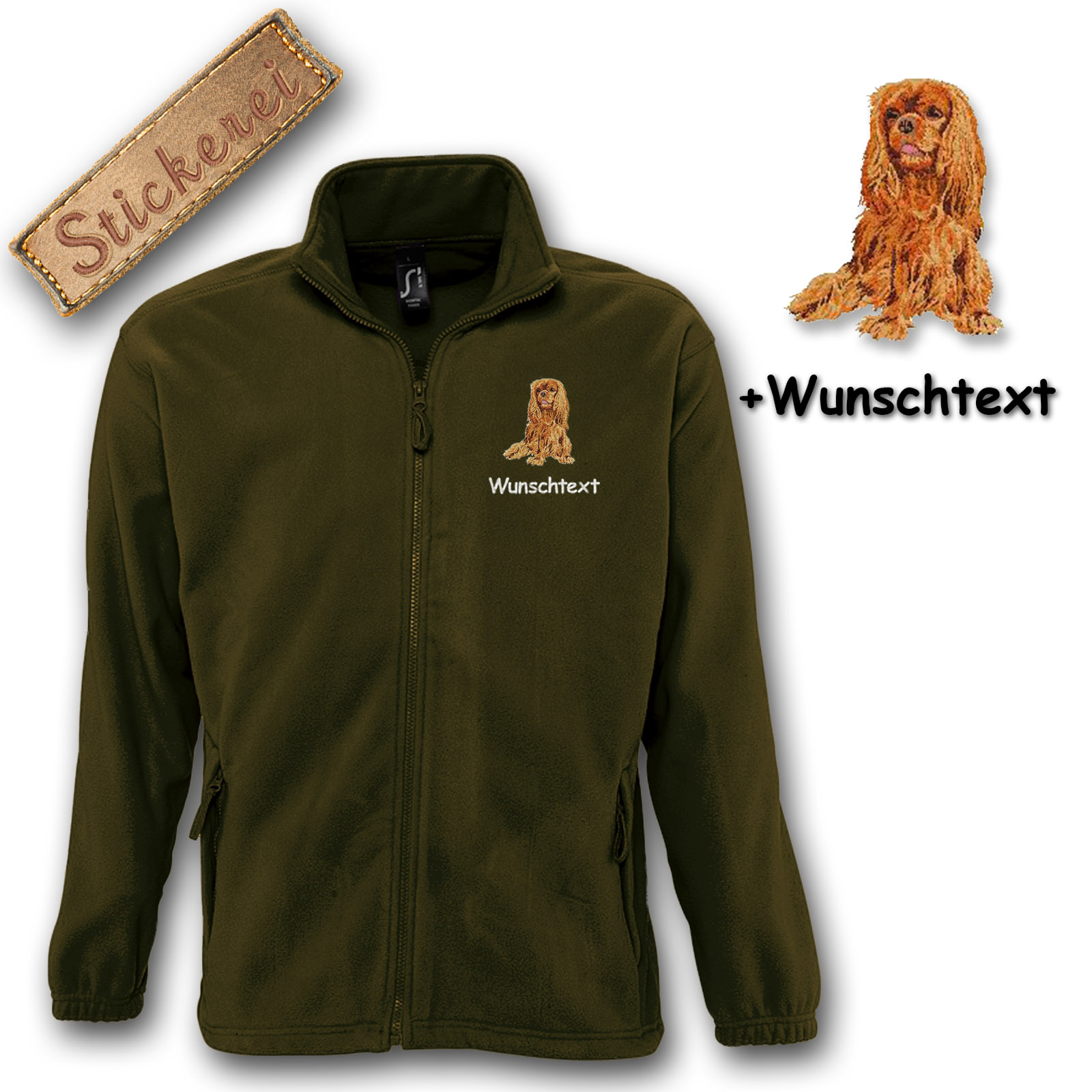 Fleecejacke Cavalier King Charles Spaniel – Bild 17