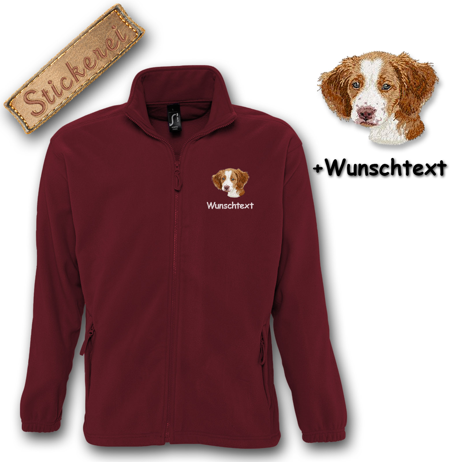 Kinder-Fleecejacke Brittany Spaniel – Bild 2