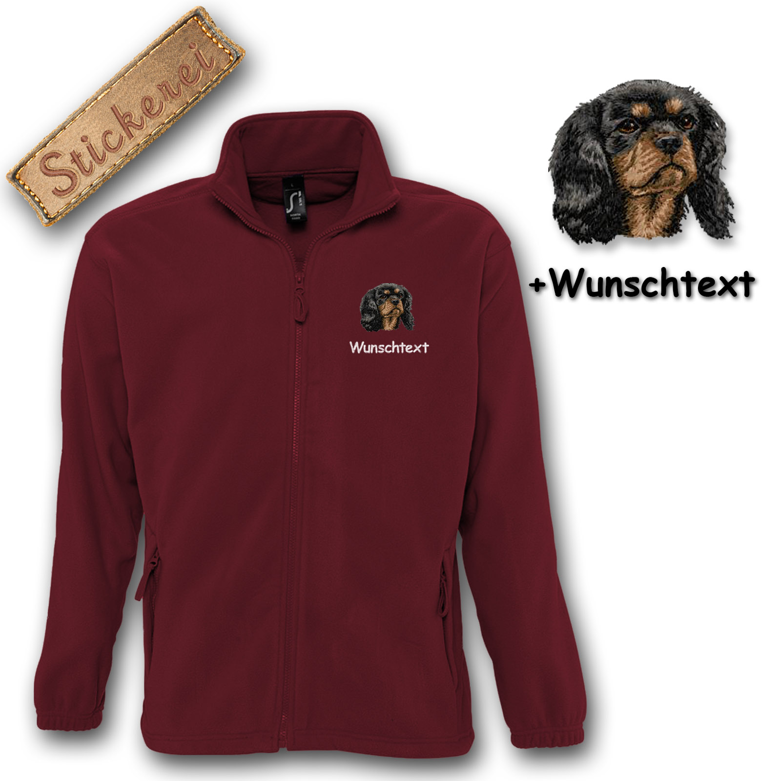 Kinder-Fleecejacke Cavalier King Charles Spaniel – Bild 6