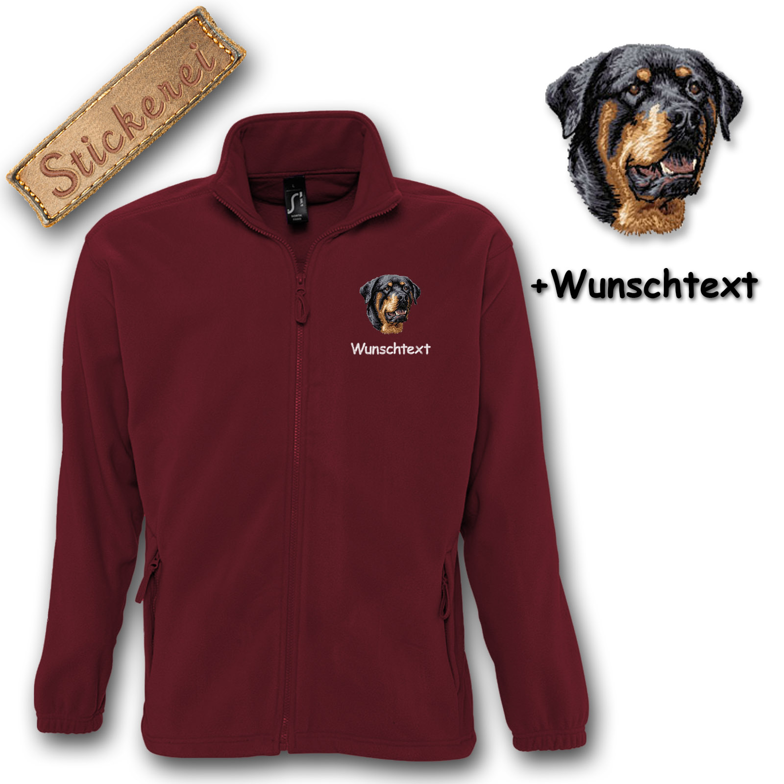 Kinder-Fleecejacke Rottweiler – Bild 6