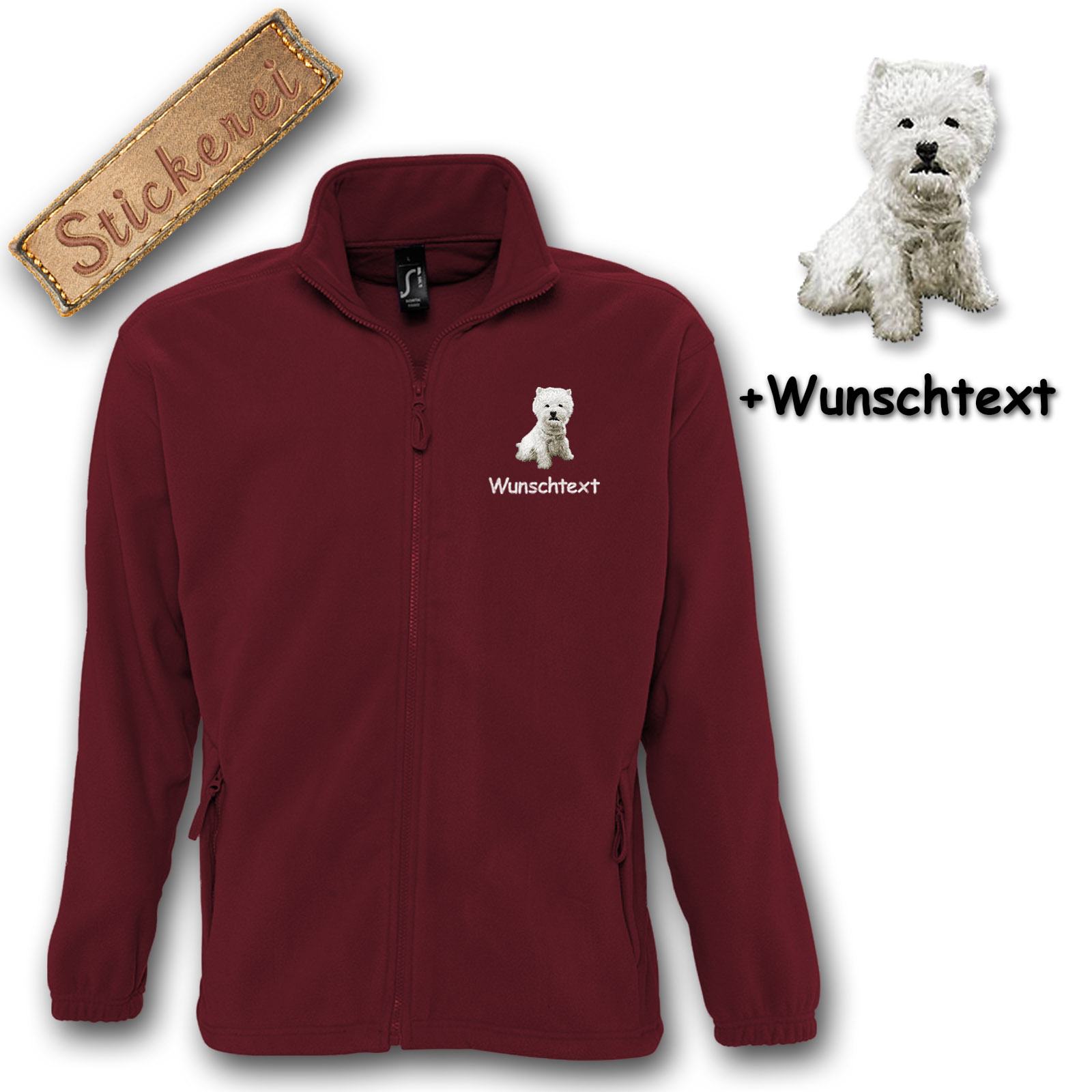 Kinder-Fleecejacke West Highland White Terrier – Bild 6