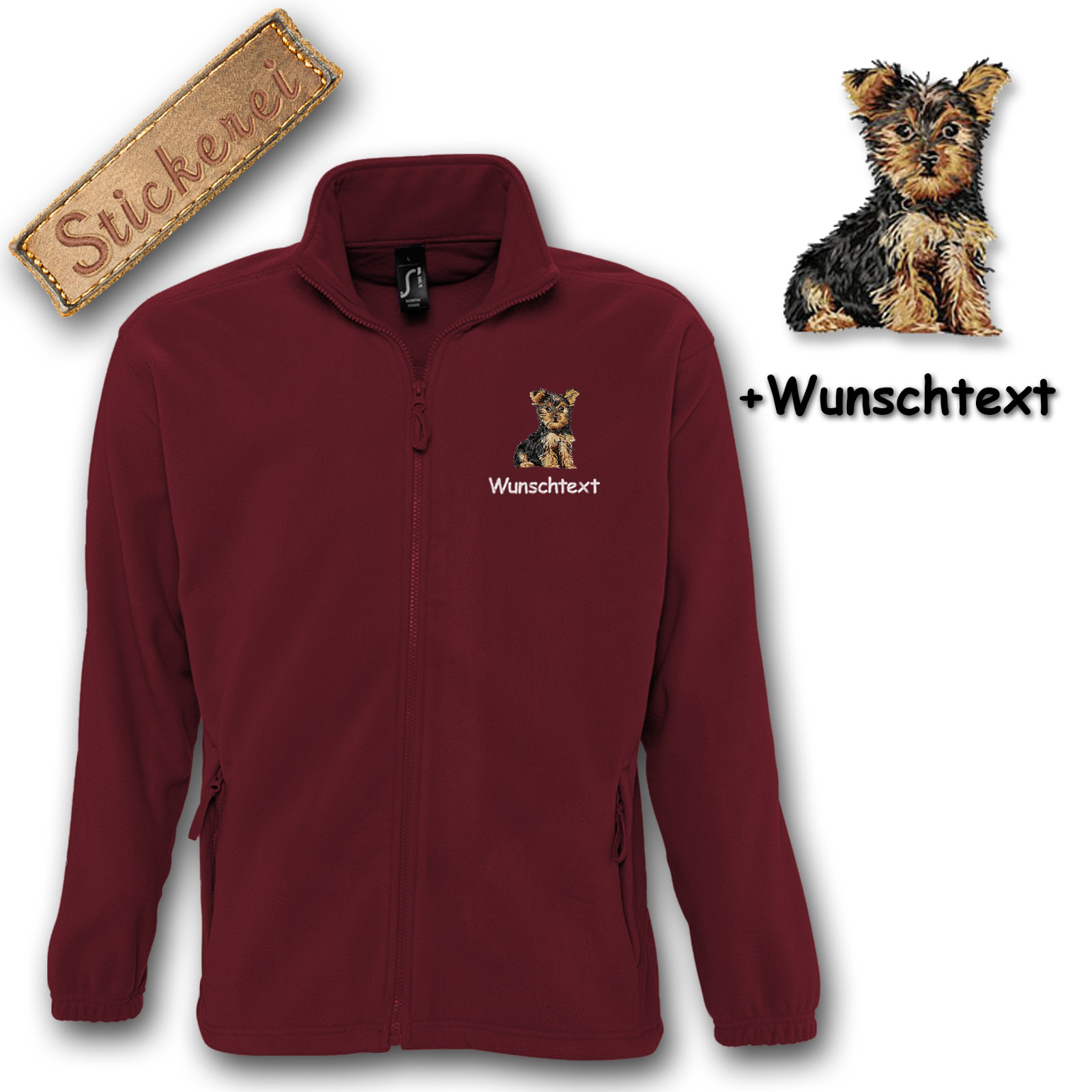 Kinder-Fleecejacke Yorkshire Terrier – Bild 6