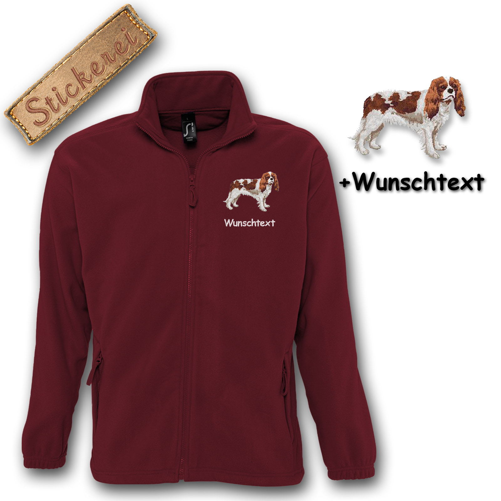 Fleecejacke Cavalier King Charles Spaniel – Bild 5