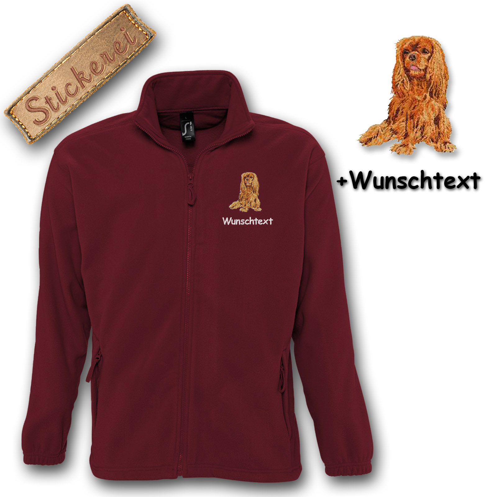 Fleecejacke Cavalier King Charles Spaniel – Bild 16