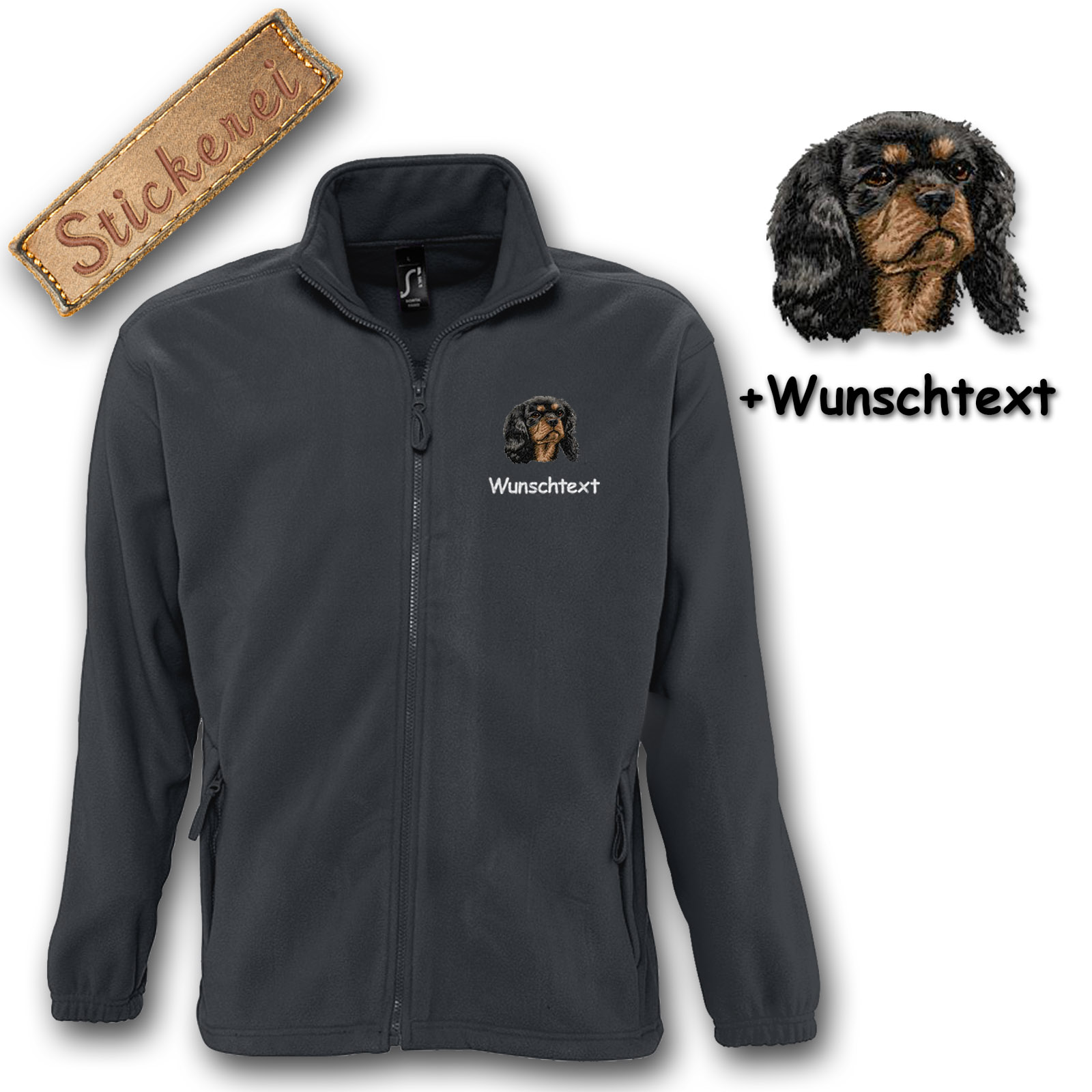 Fleecejacke Cavalier King Charles Spaniel – Bild 6