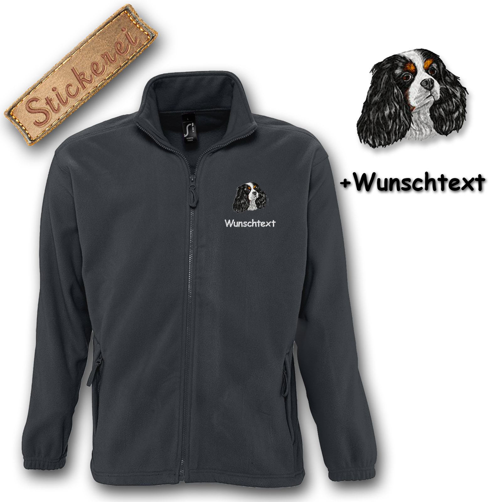 Fleecejacke Cavalier King Charles Spaniel – Bild 15