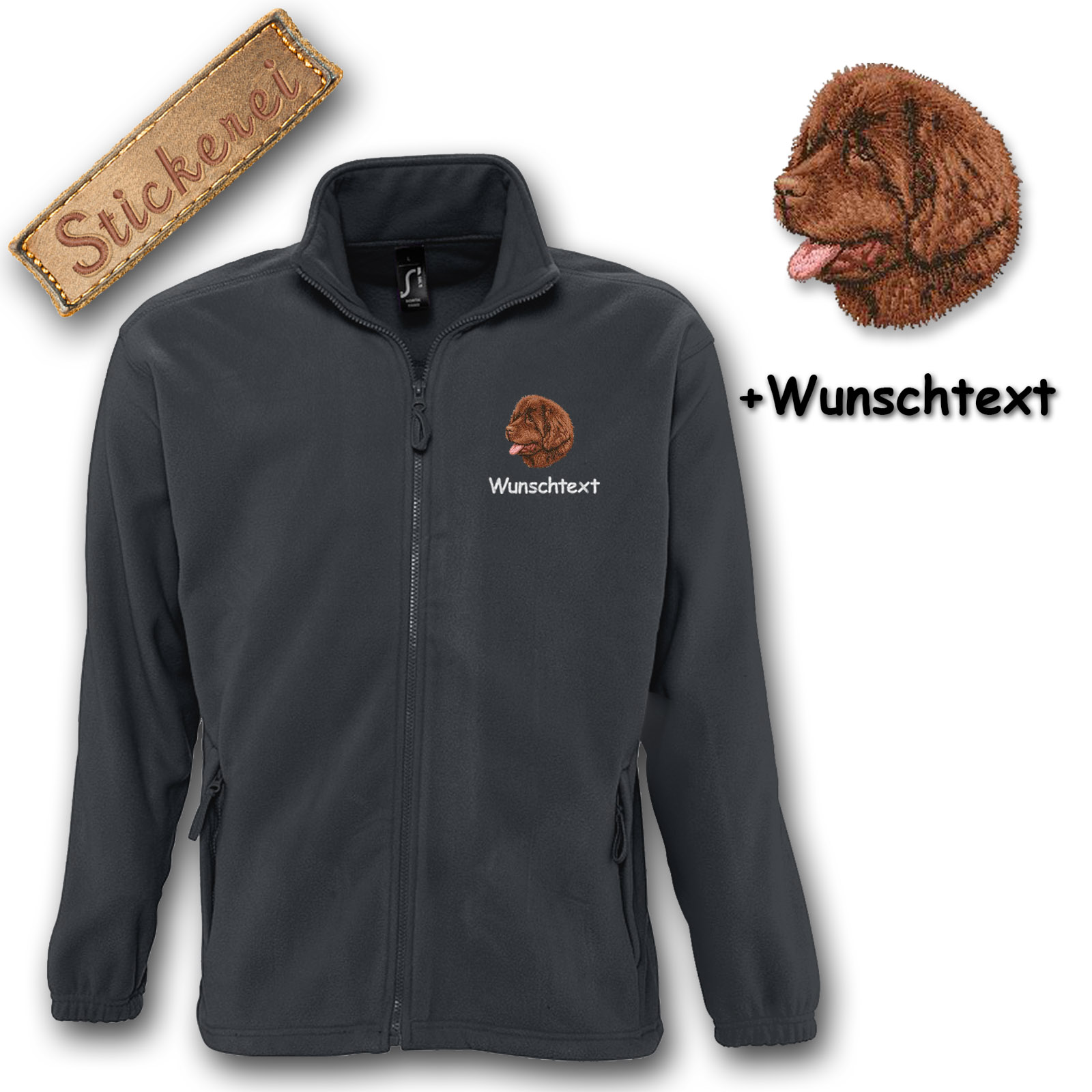 Fleecejacke Neufundländer – Bild 15