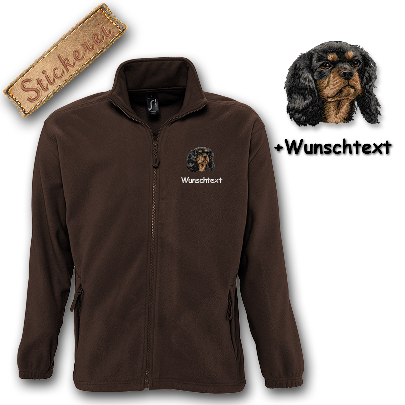Fleecejacke Cavalier King Charles Spaniel – Bild 7