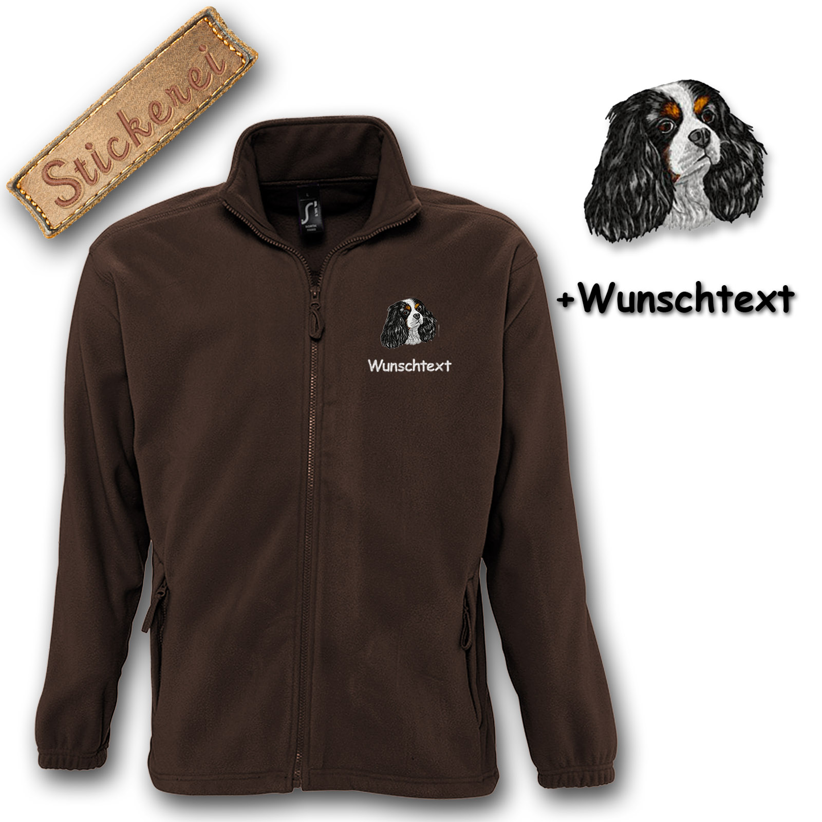 Fleecejacke Cavalier King Charles Spaniel – Bild 14