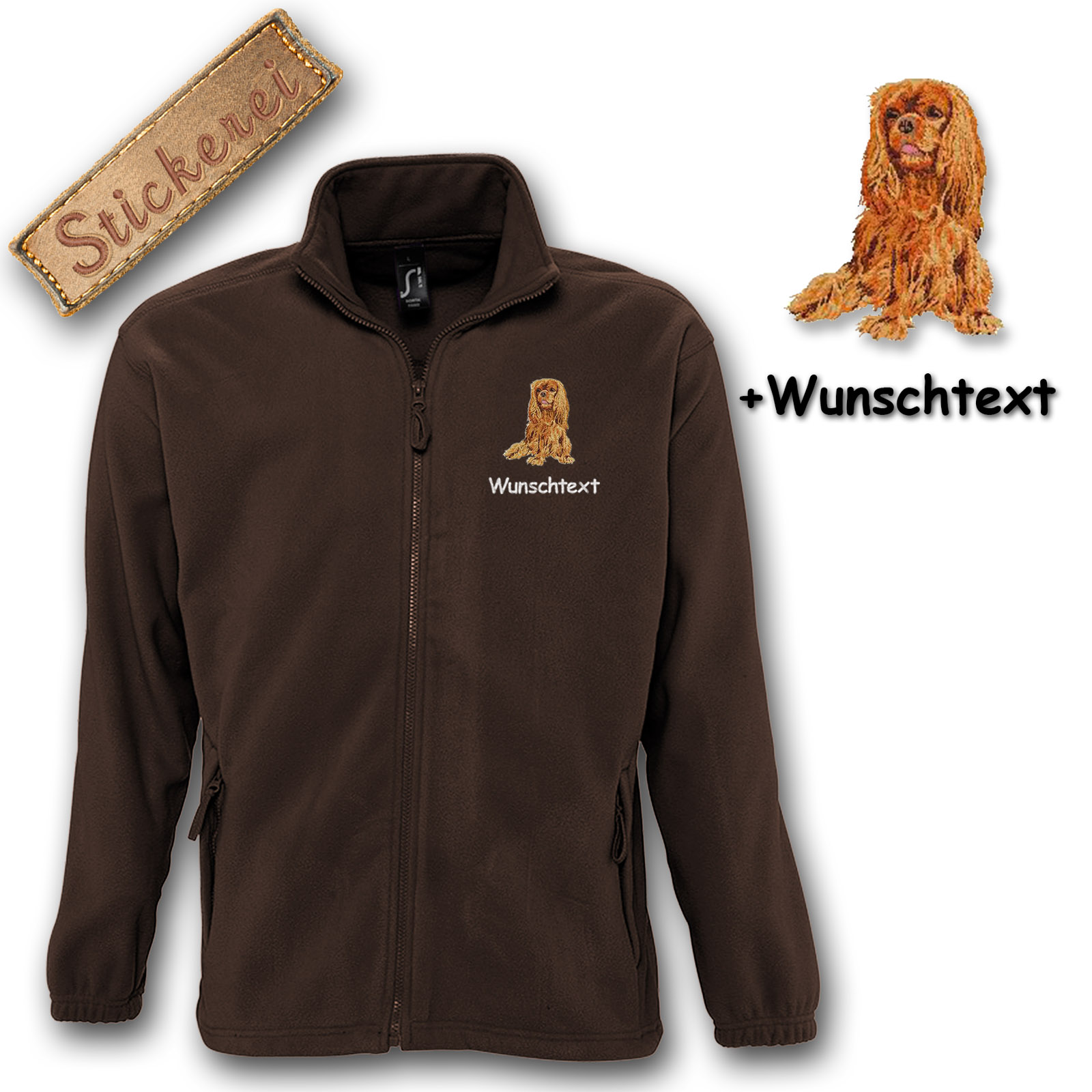 Fleecejacke Cavalier King Charles Spaniel – Bild 14