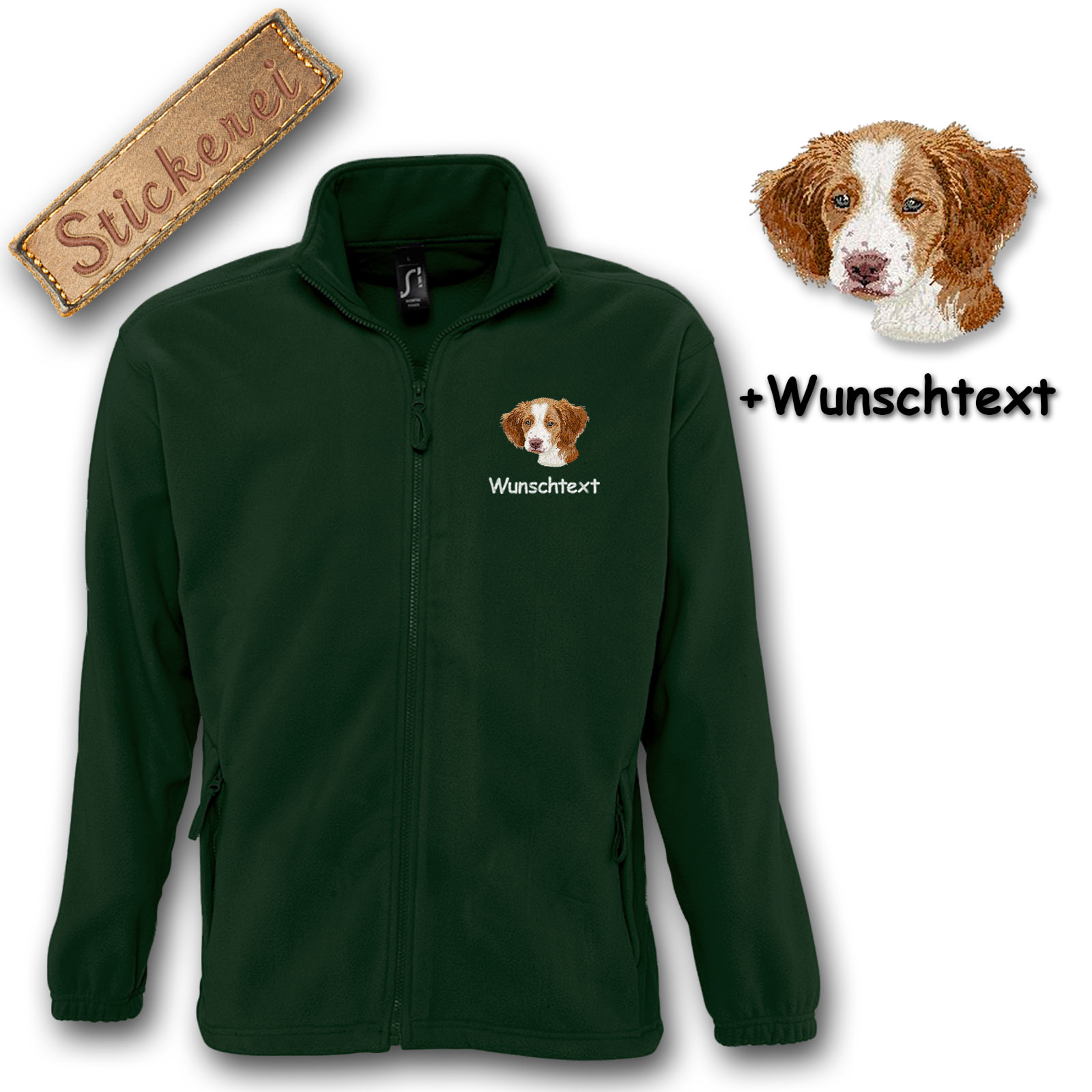 Kinder-Fleecejacke Brittany Spaniel – Bild 6