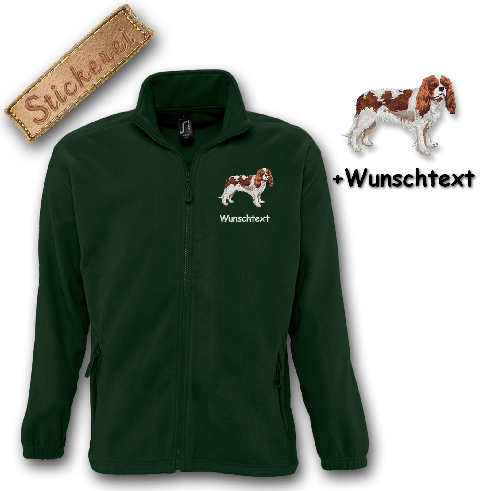 Kinder-Fleecejacke Cavalier King Charles Spaniel – Bild 5