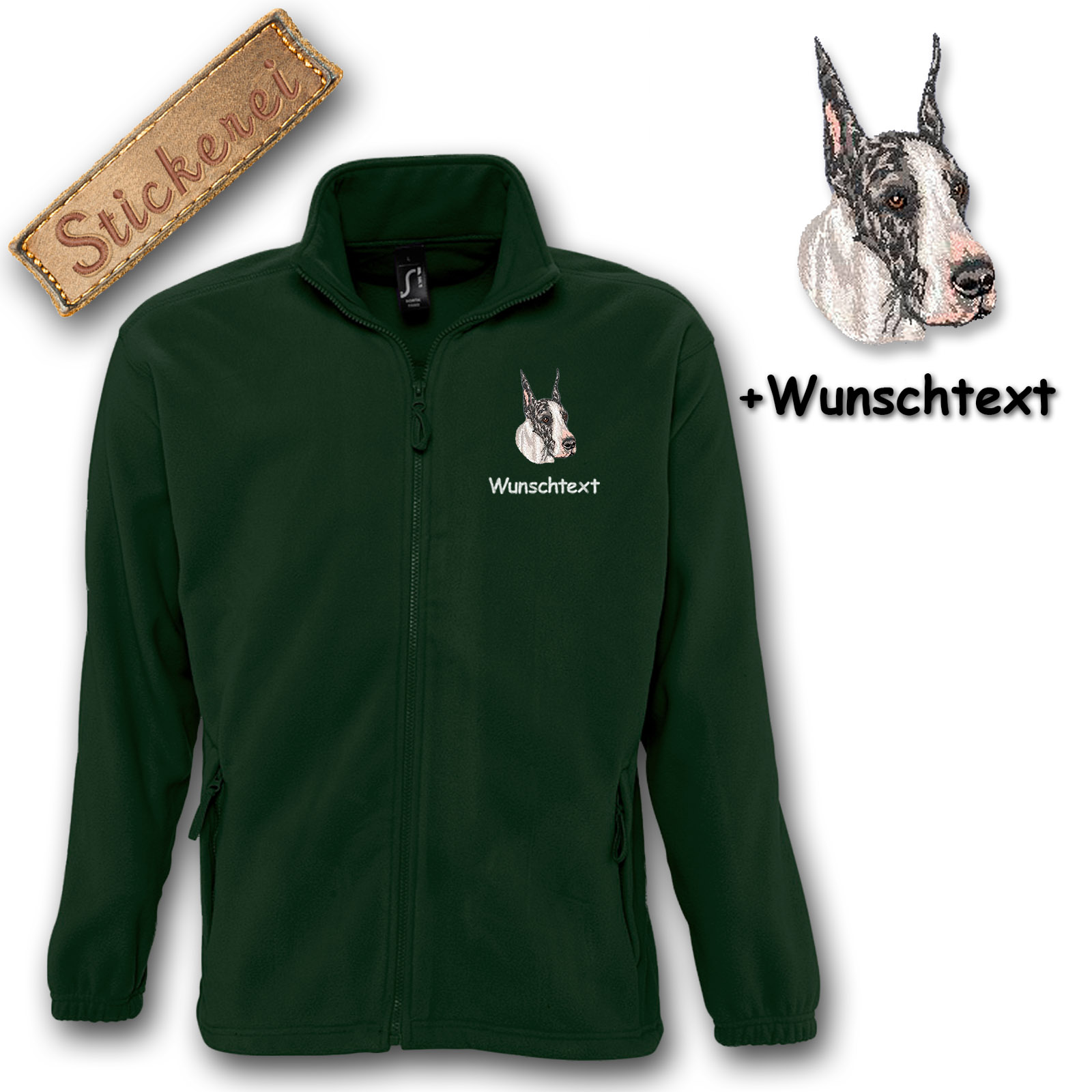 Kinder-Fleecejacke Dogge – Bild 5