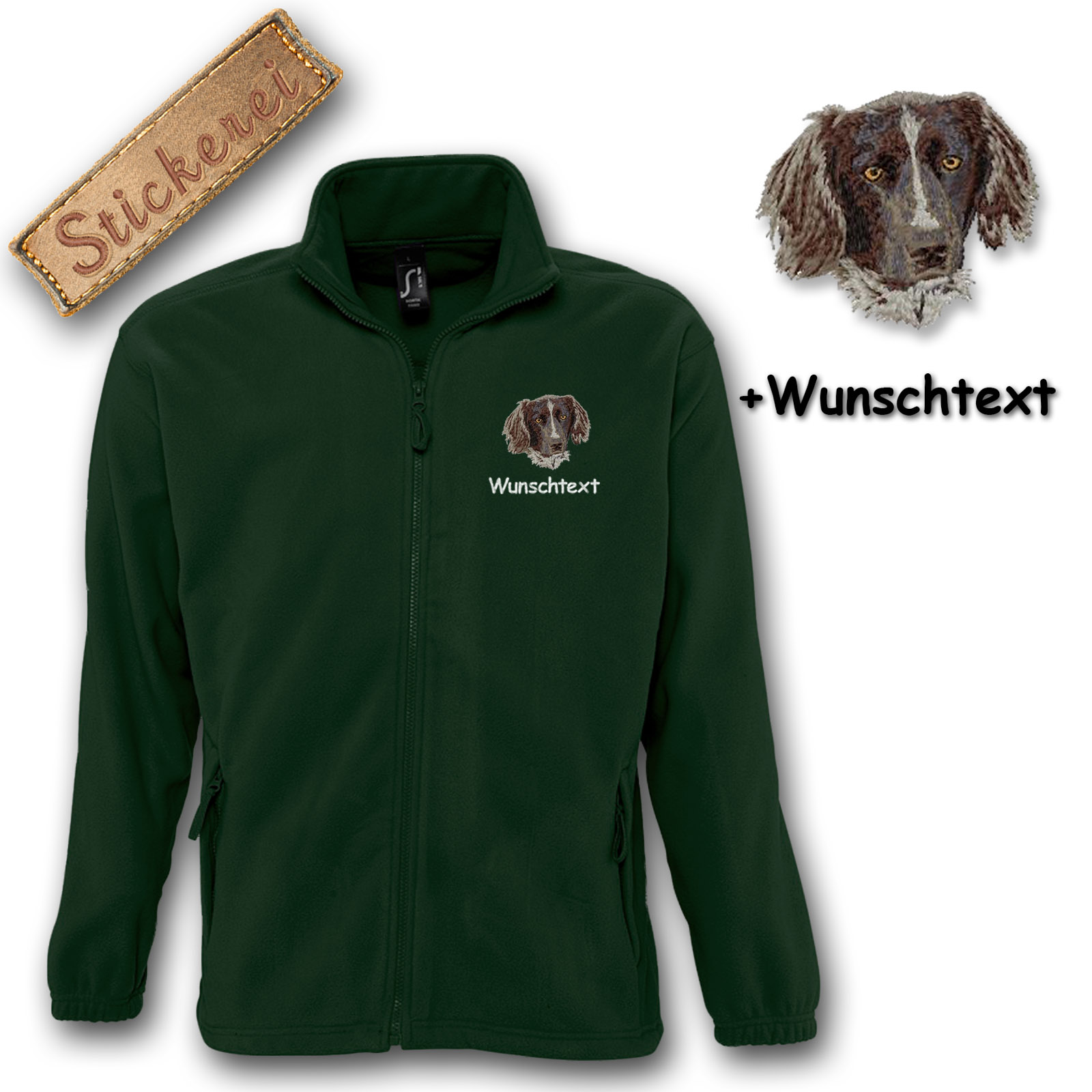 Kinder-Fleecejacke Kleiner Münsterländer – Bild 5