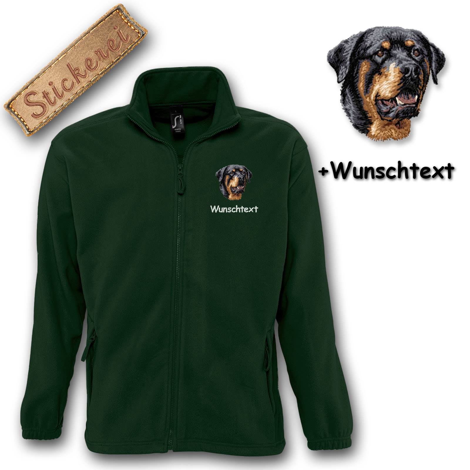 Kinder-Fleecejacke Rottweiler – Bild 5