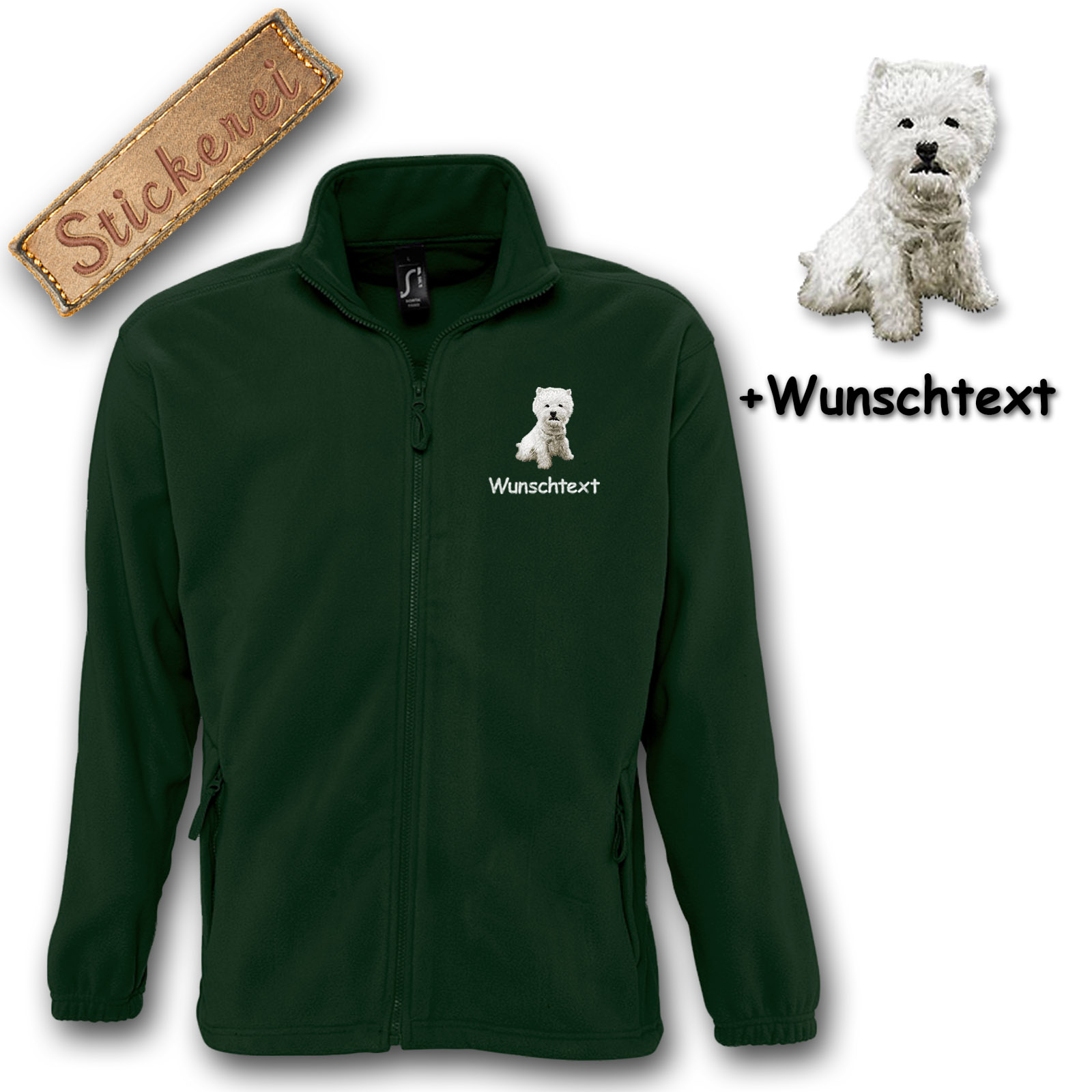 Kinder-Fleecejacke West Highland White Terrier – Bild 5