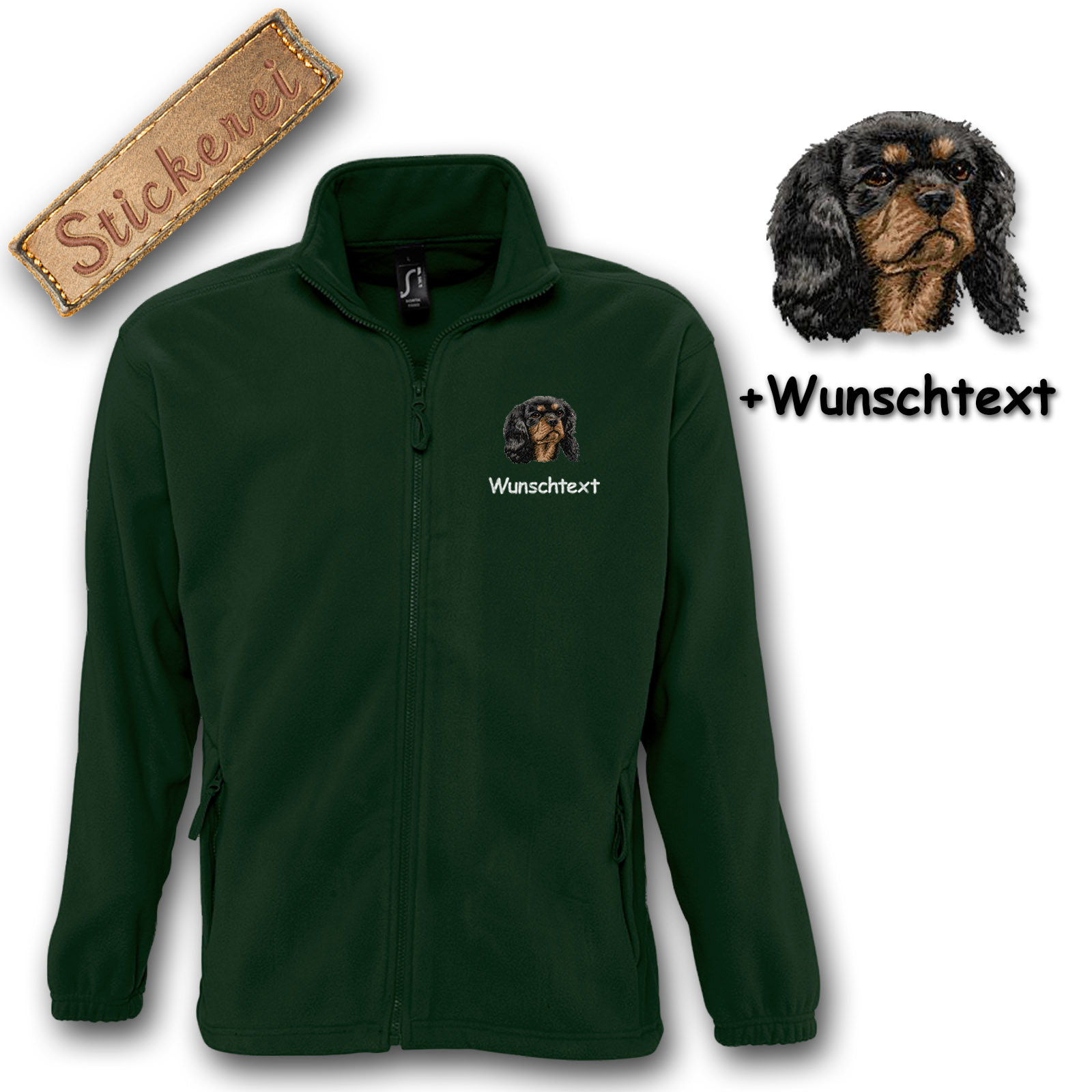 Fleecejacke Cavalier King Charles Spaniel – Bild 8