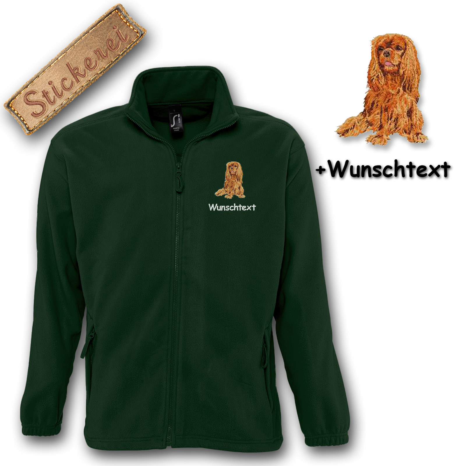 Fleecejacke Cavalier King Charles Spaniel – Bild 13