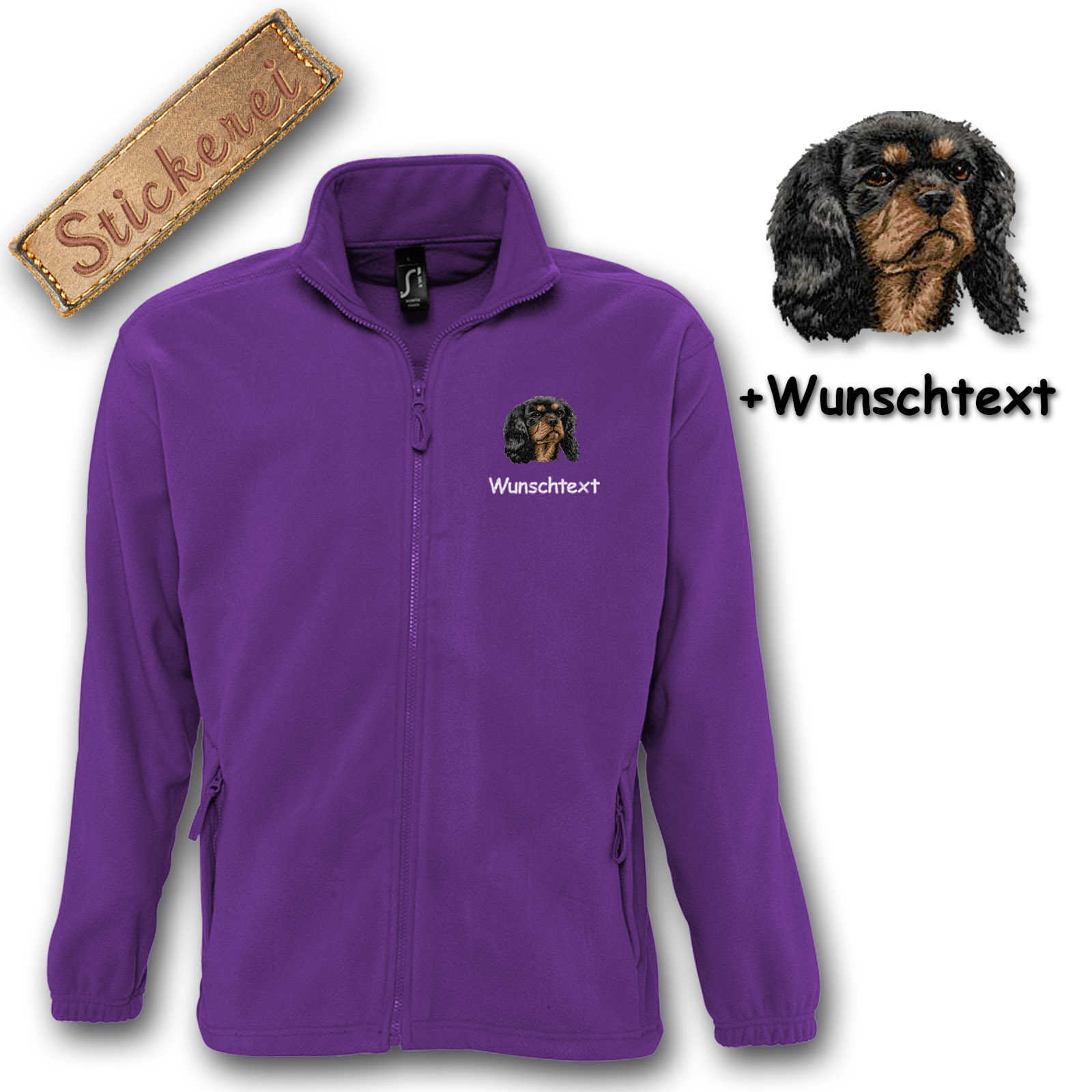 Fleecejacke Cavalier King Charles Spaniel – Bild 9