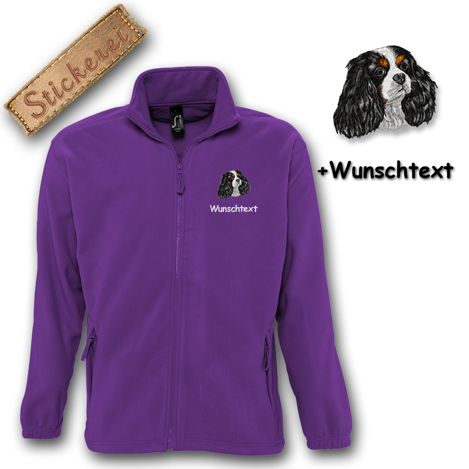 Fleecejacke Cavalier King Charles Spaniel – Bild 12