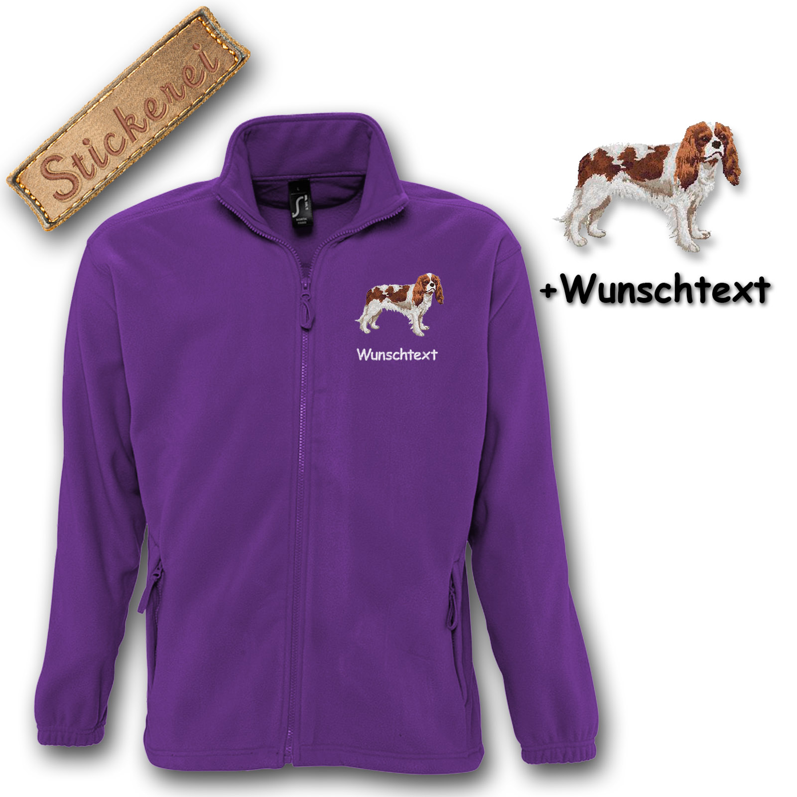 Fleecejacke Cavalier King Charles Spaniel – Bild 9