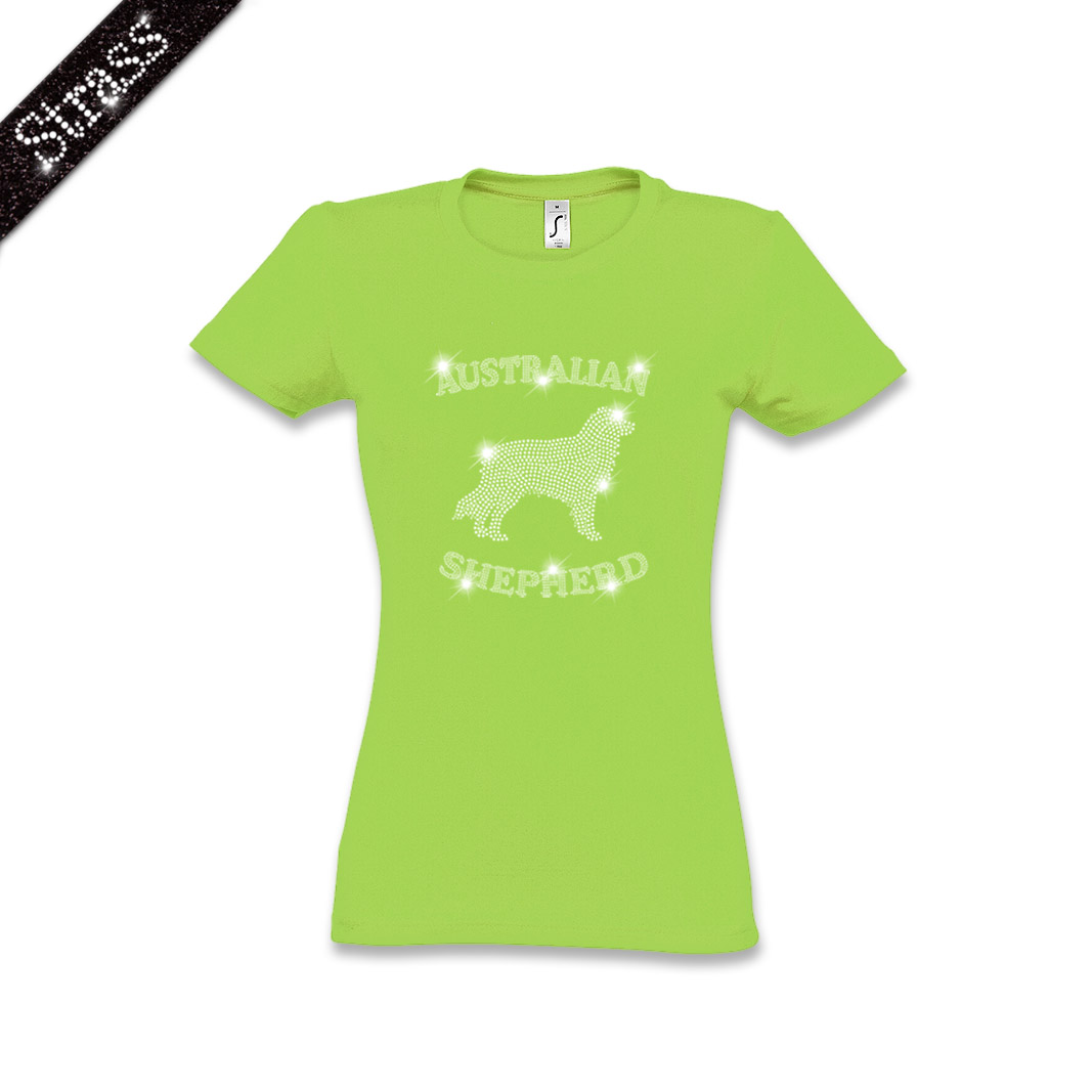 Damen Strass T-Shirt Australian Shepherd – Bild 9