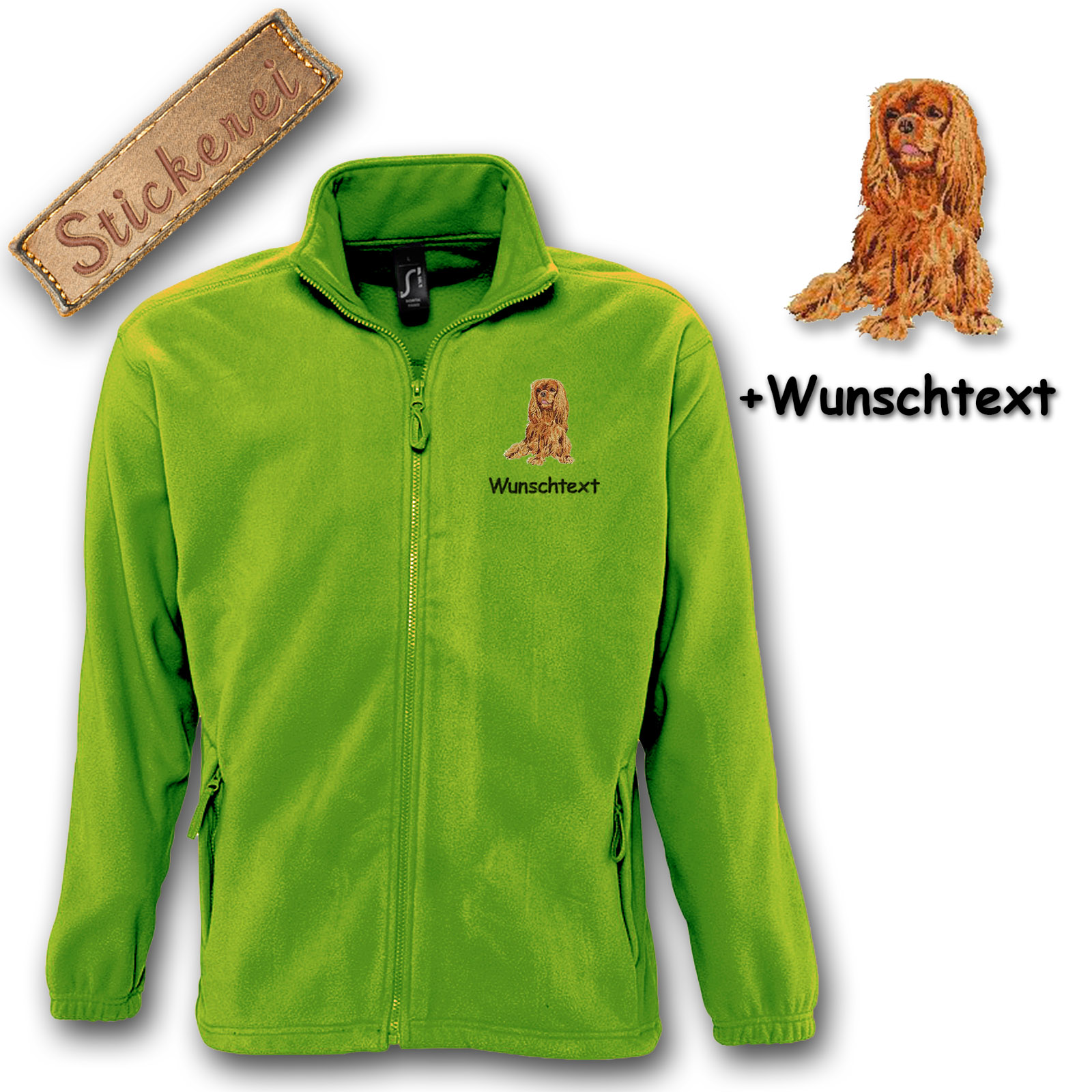 Fleecejacke Cavalier King Charles Spaniel – Bild 11