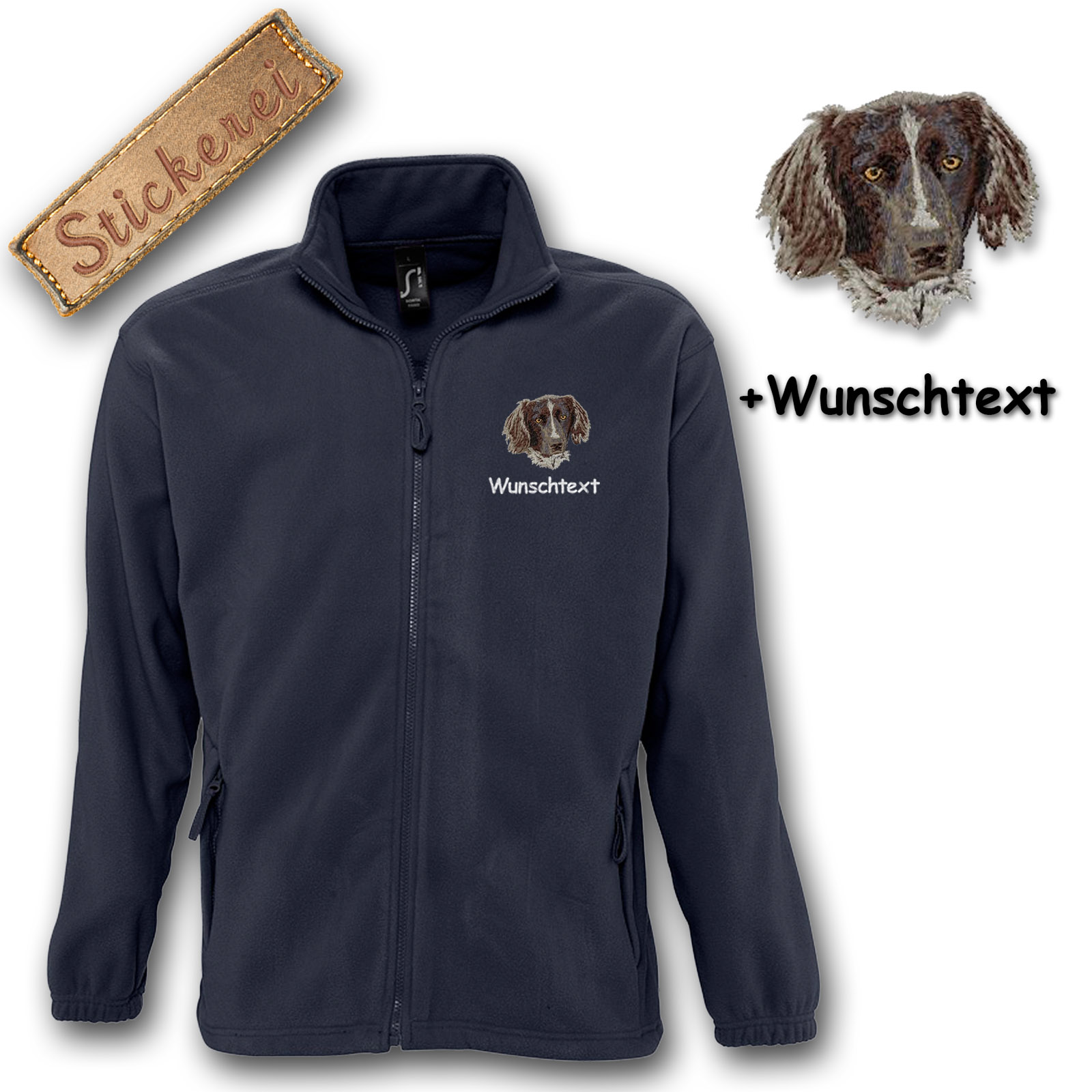 Kinder-Fleecejacke Kleiner Münsterländer – Bild 4