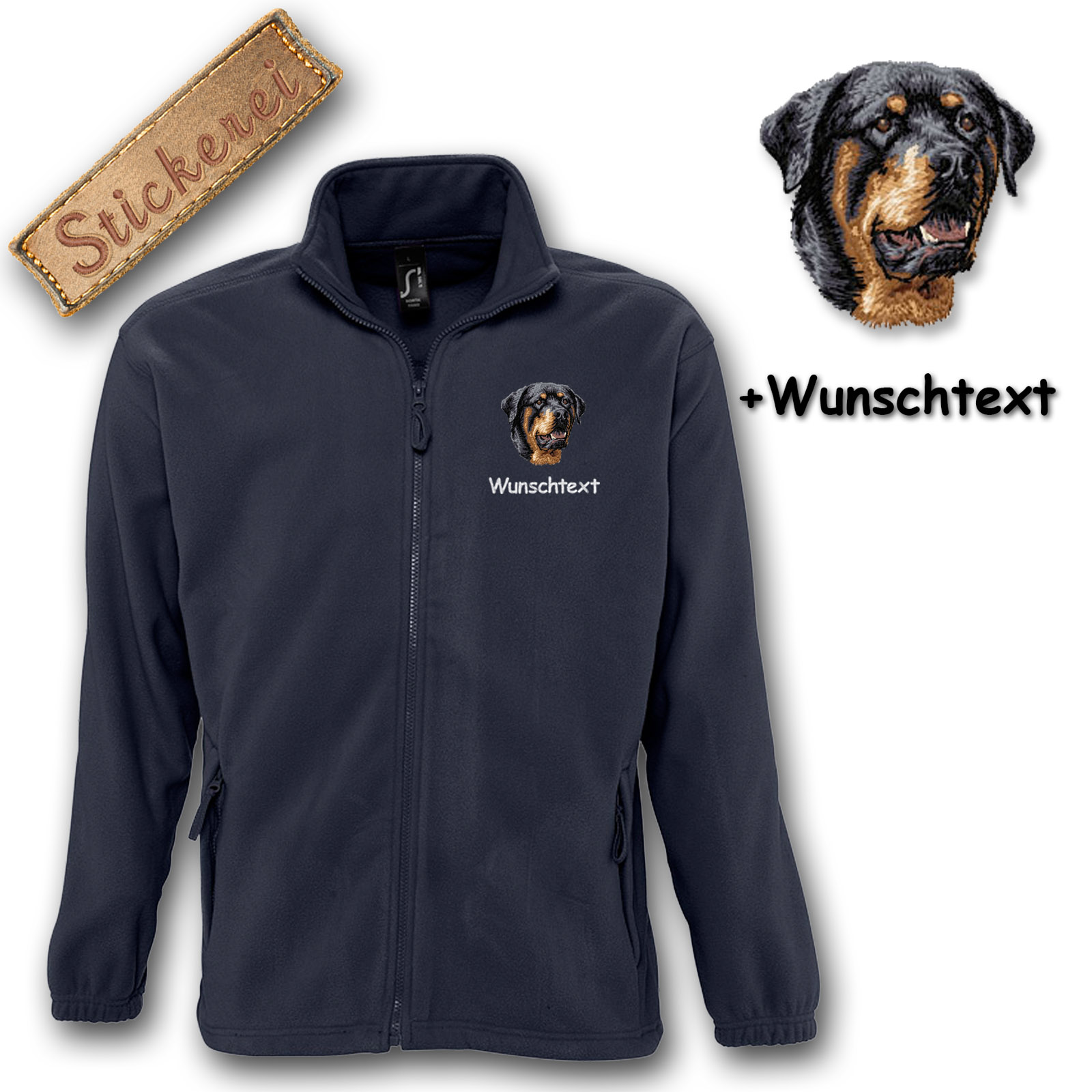 Kinder-Fleecejacke Rottweiler – Bild 4