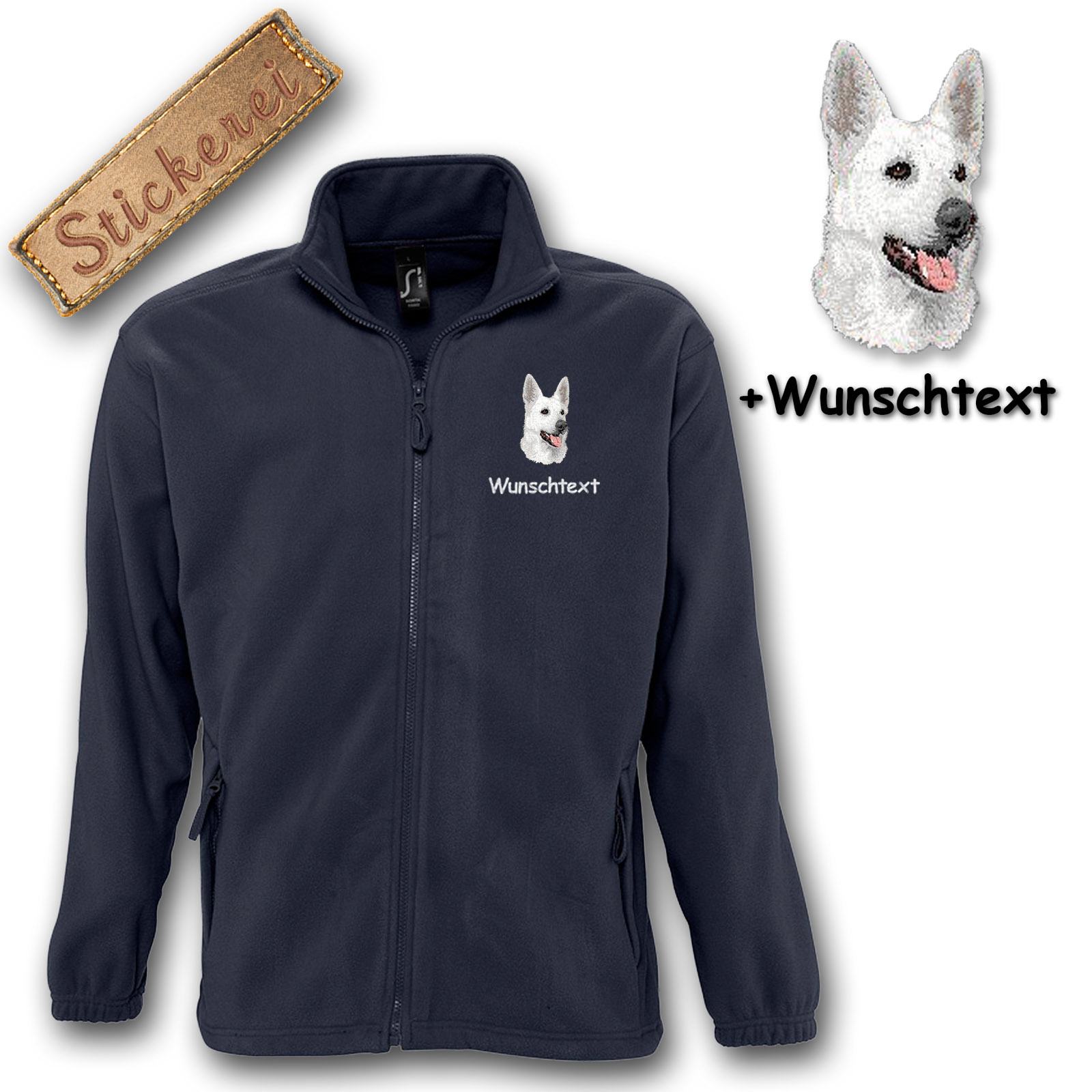 Kinder-Fleecejacke Schäferhund – Bild 4