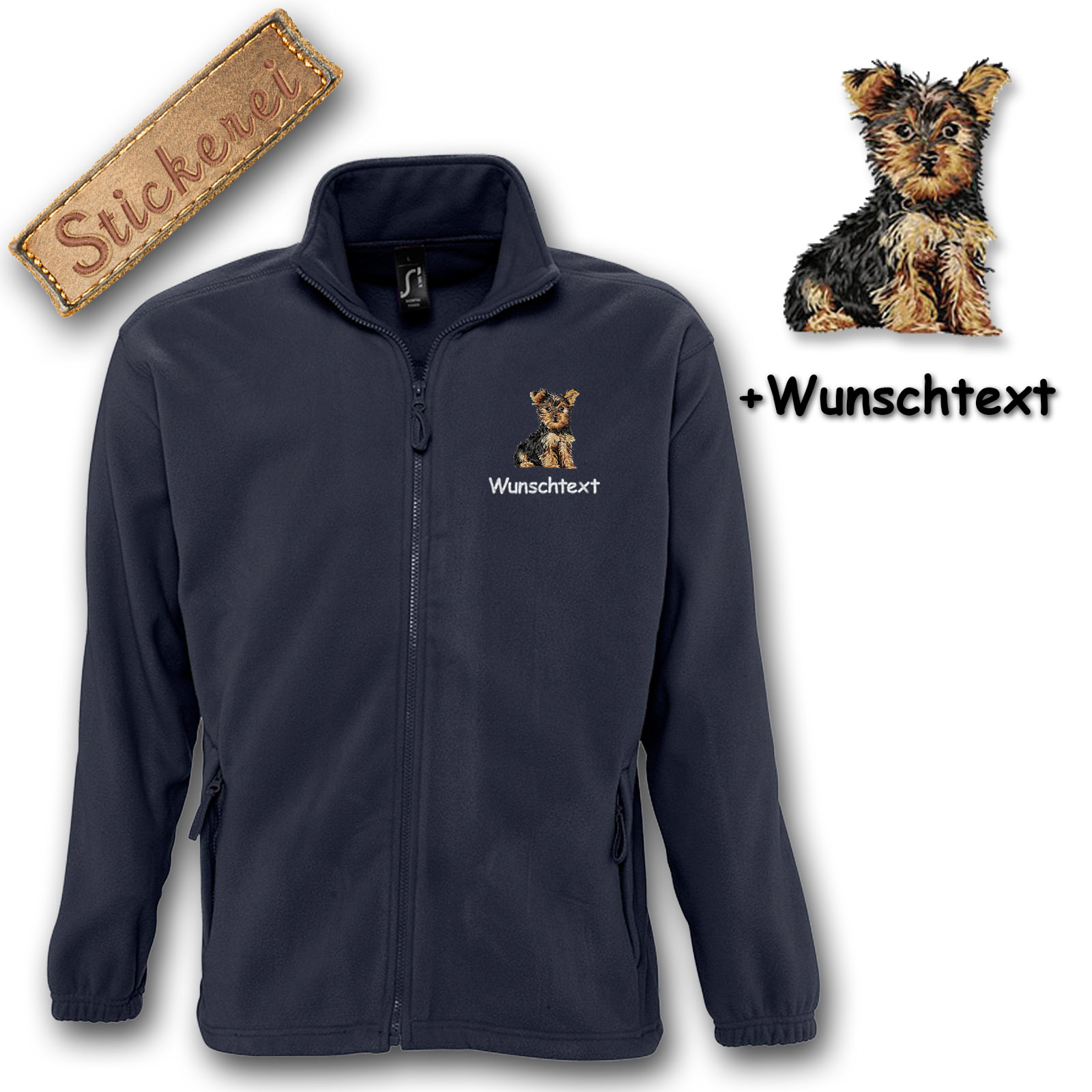 Kinder-Fleecejacke Yorkshire Terrier – Bild 4