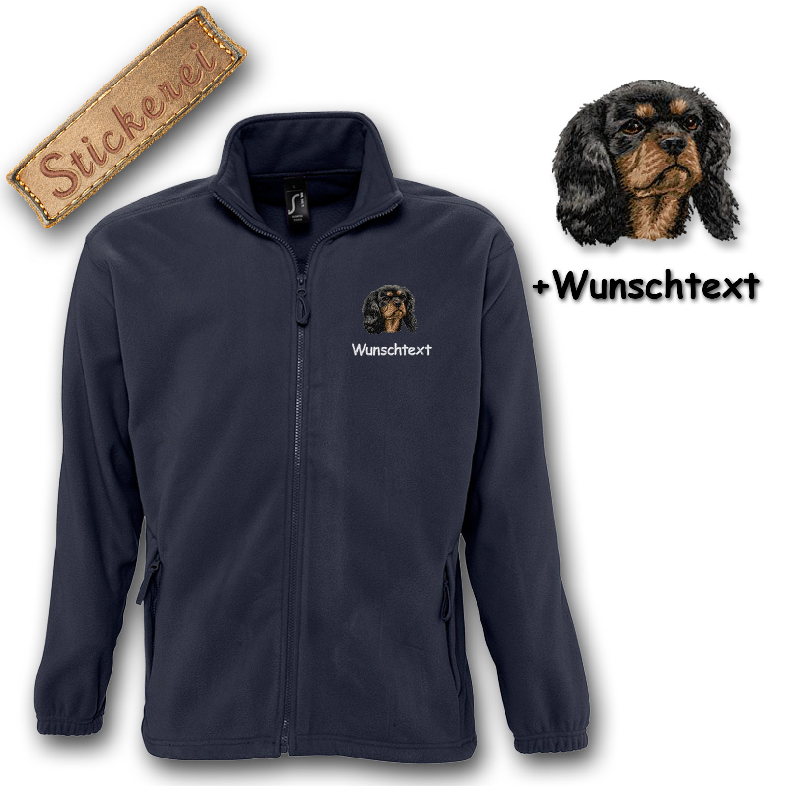 Fleecejacke Cavalier King Charles Spaniel – Bild 11