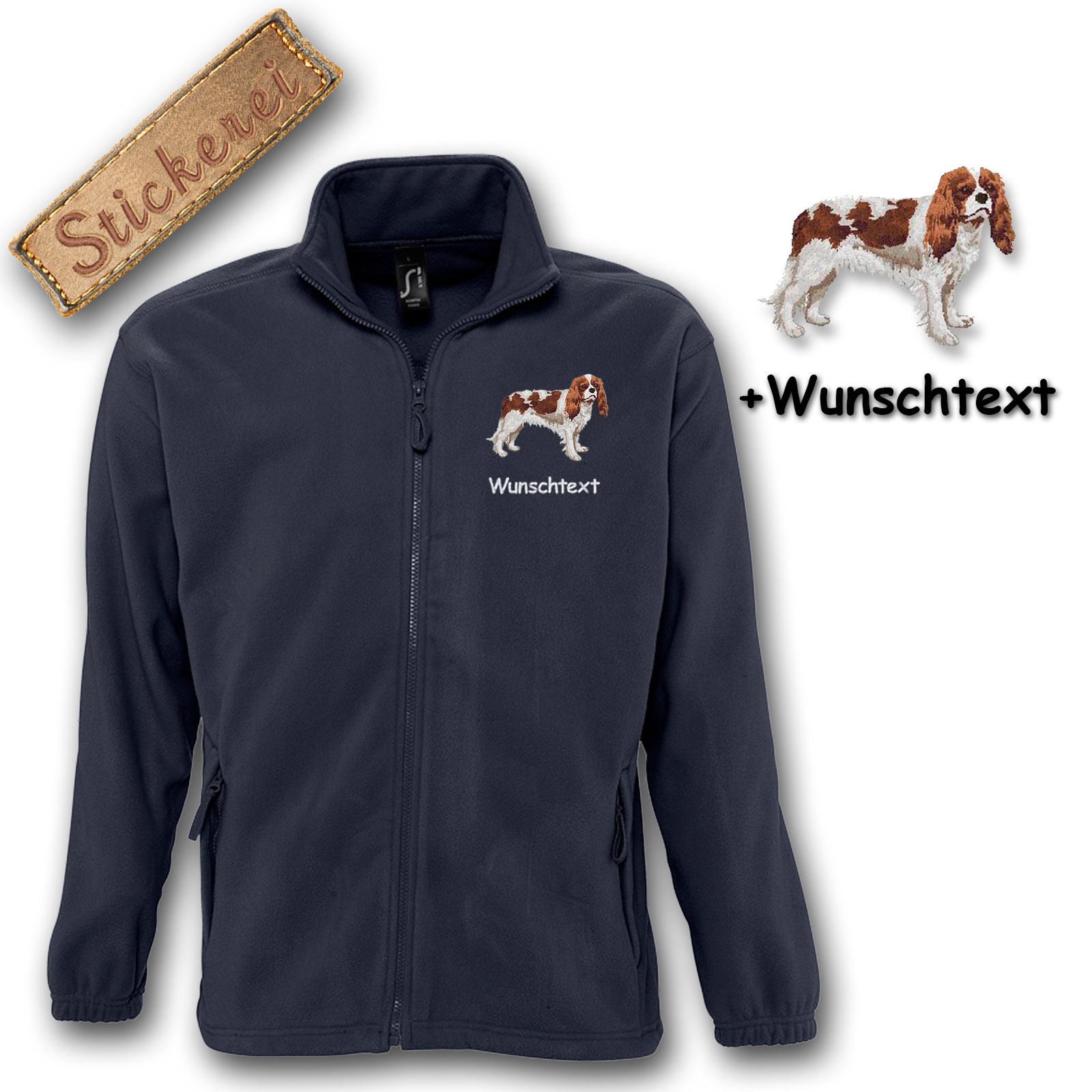 Fleecejacke Cavalier King Charles Spaniel – Bild 11