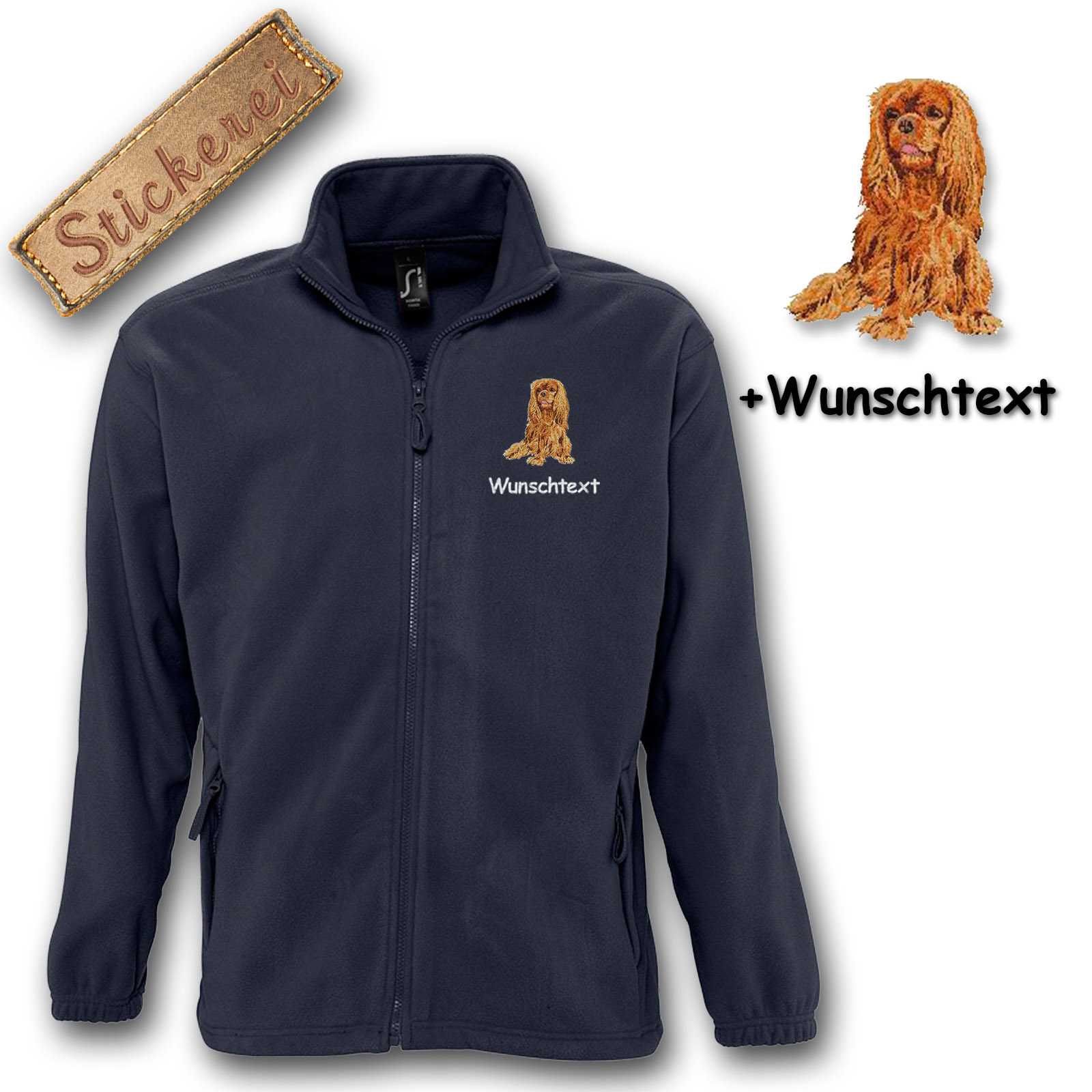 Fleecejacke Cavalier King Charles Spaniel – Bild 10