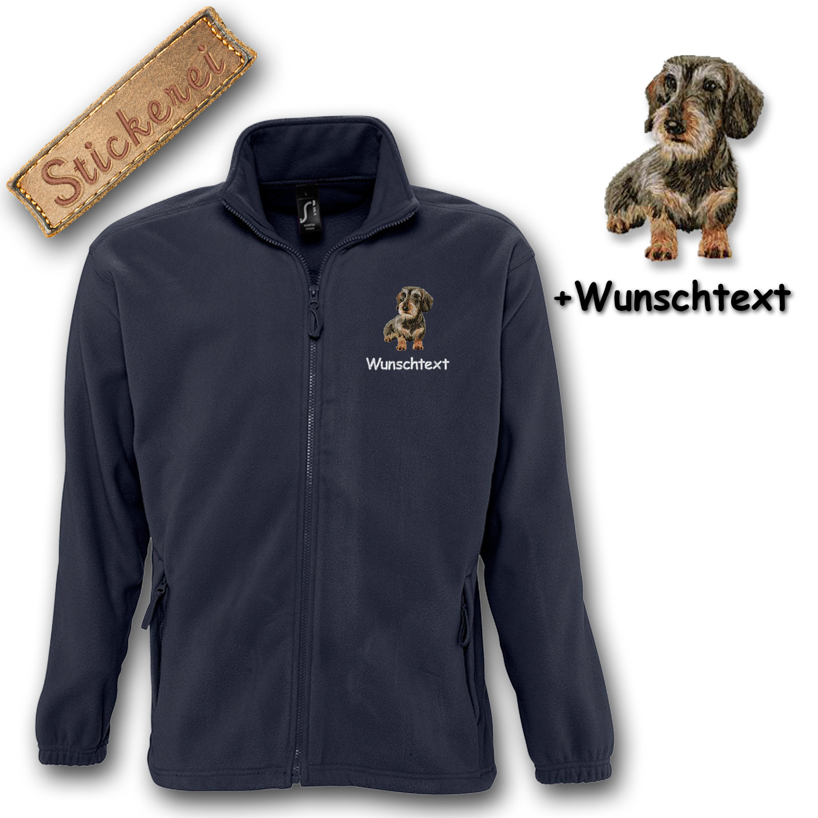 Fleecejacke Dackel – Bild 10