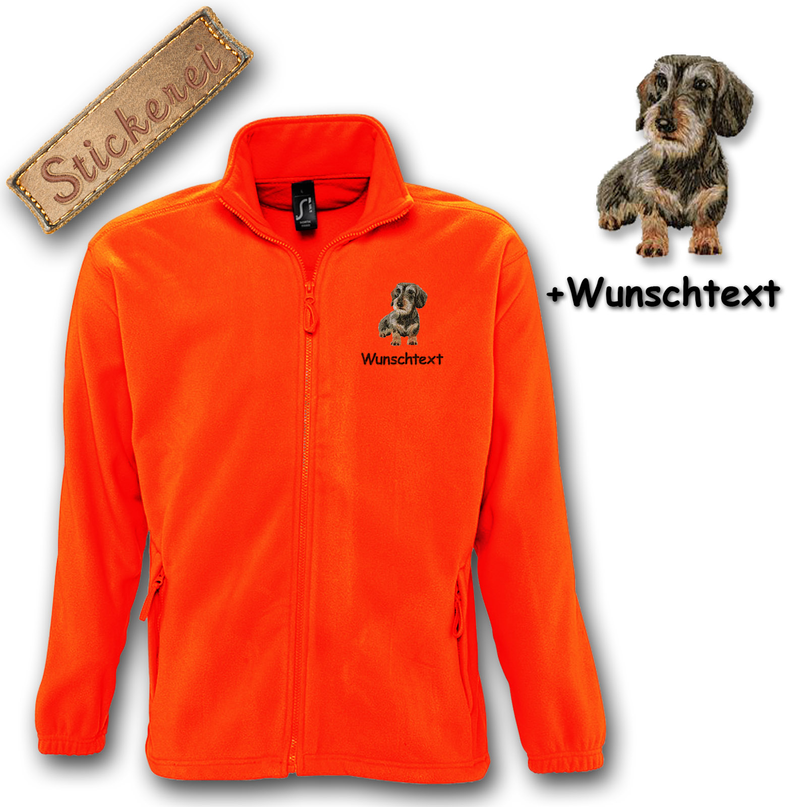 Fleecejacke Dackel – Bild 8