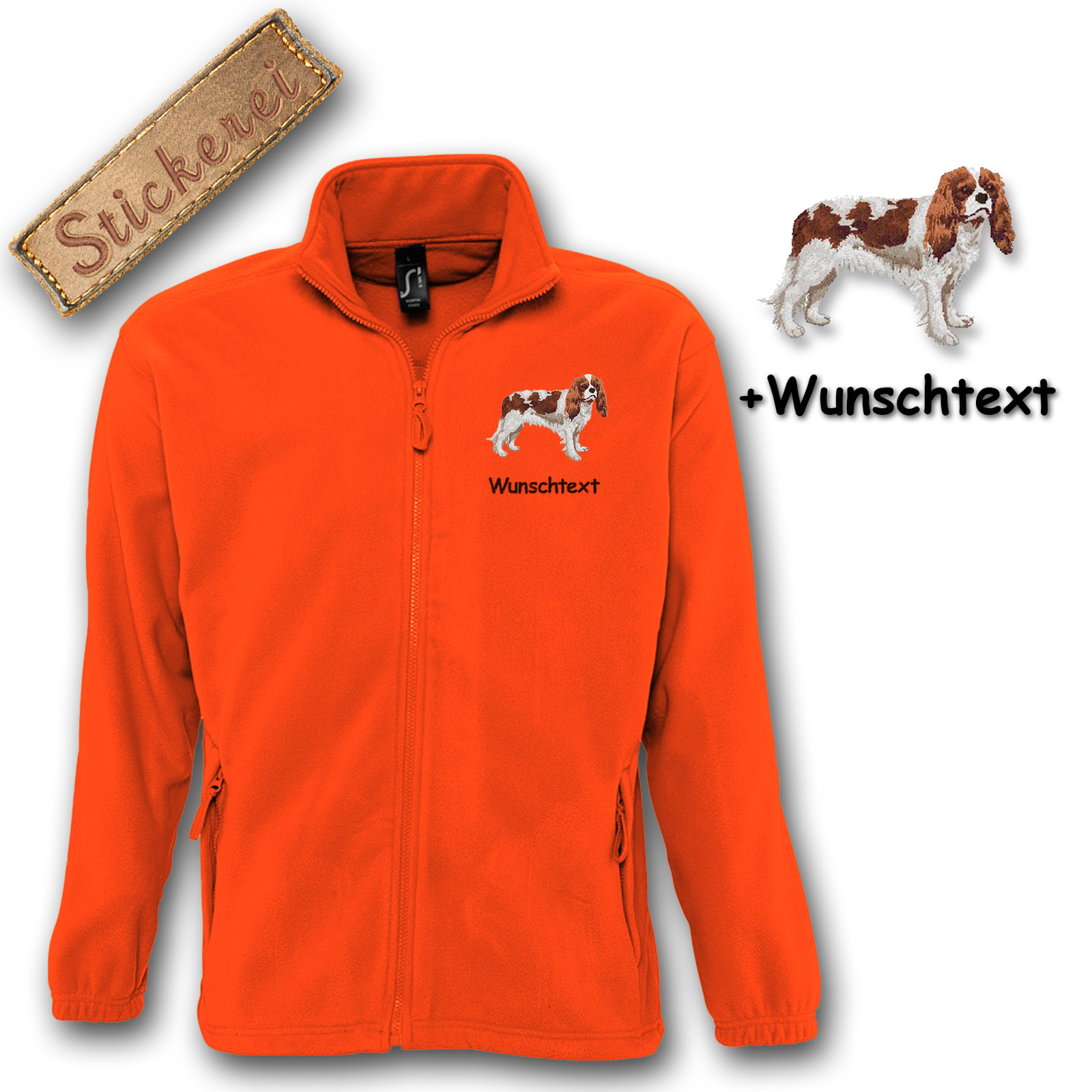 Fleecejacke Cavalier King Charles Spaniel – Bild 14